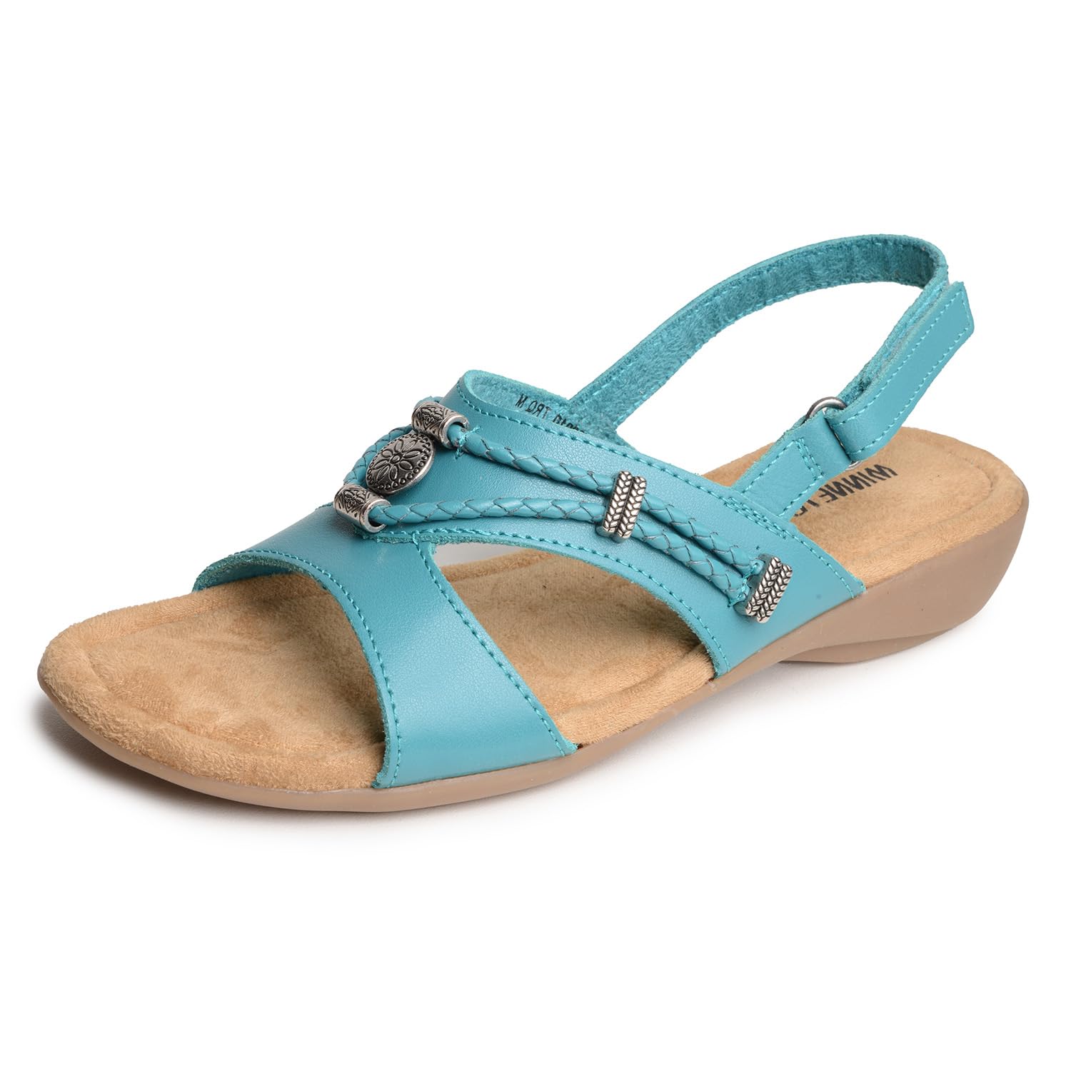 Minnetonka Women's Silvie Slingback Sandals - Comfortable Leather Summer Shoes for Casual Outings & Beach Vacations