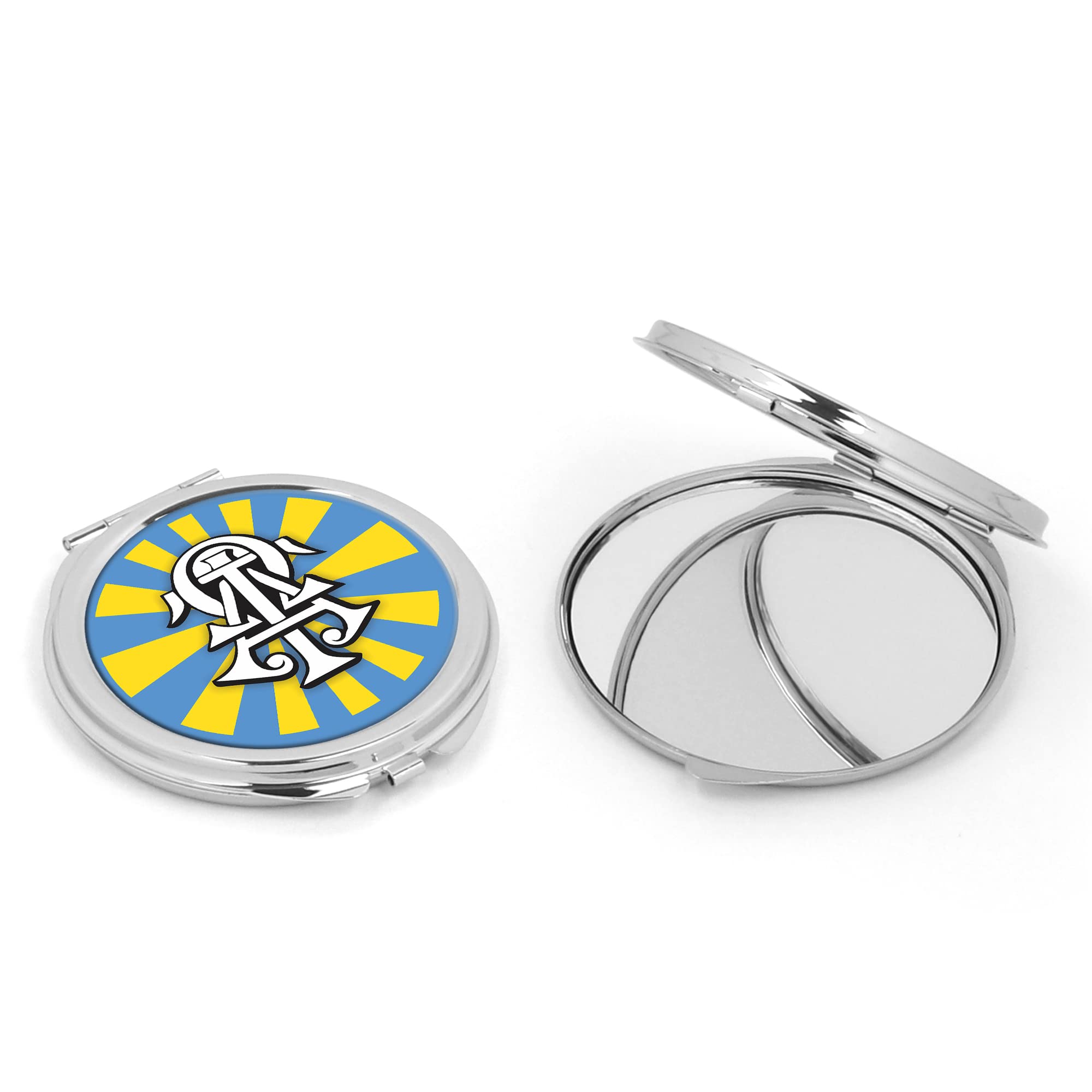 Alpha Tau Omega Fraternity Compact Mirror - Double-Sided Portable Makeup Mirror with Cosmetic Pocket, Round Design for Travel & Touch-Ups | Perfect for College Students, Sorority Sisters & On-the-Go Beauty