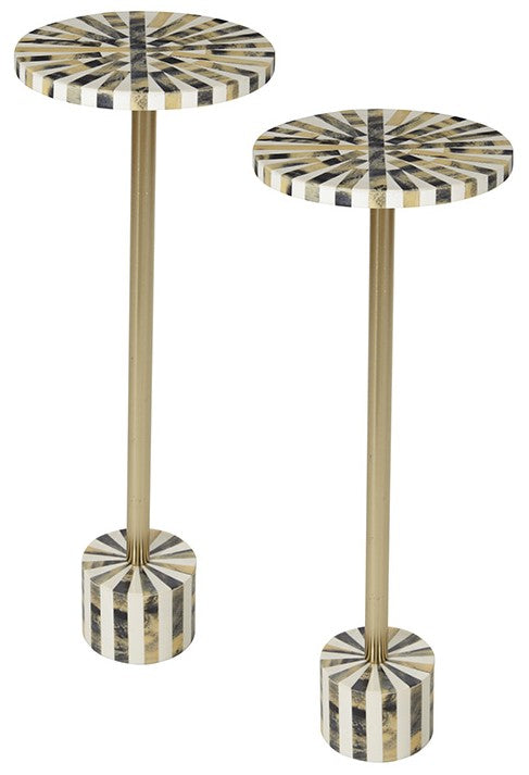 Office Star OSP Designs Mosaic Accent Drink Table Set of 2 - Small Side Table for Living Room, Bedroom, or Patio - Perfect for Holding Drinks, Books, and Decor