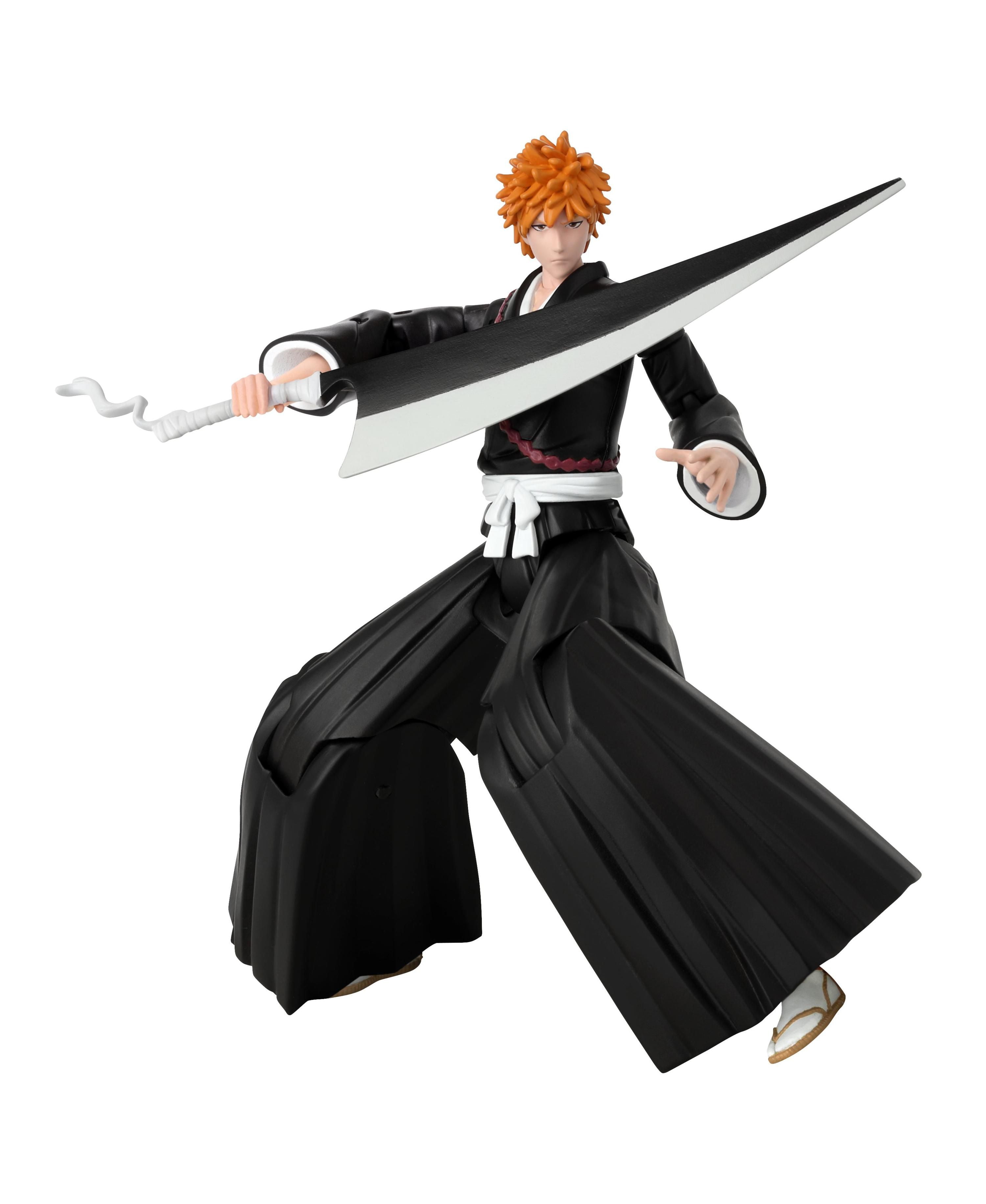 Bandai Anime Heroes 6.5 Inch Ichigo Kurosaki Action Figure - Bleach Collectible Toy for Anime Fans & Display