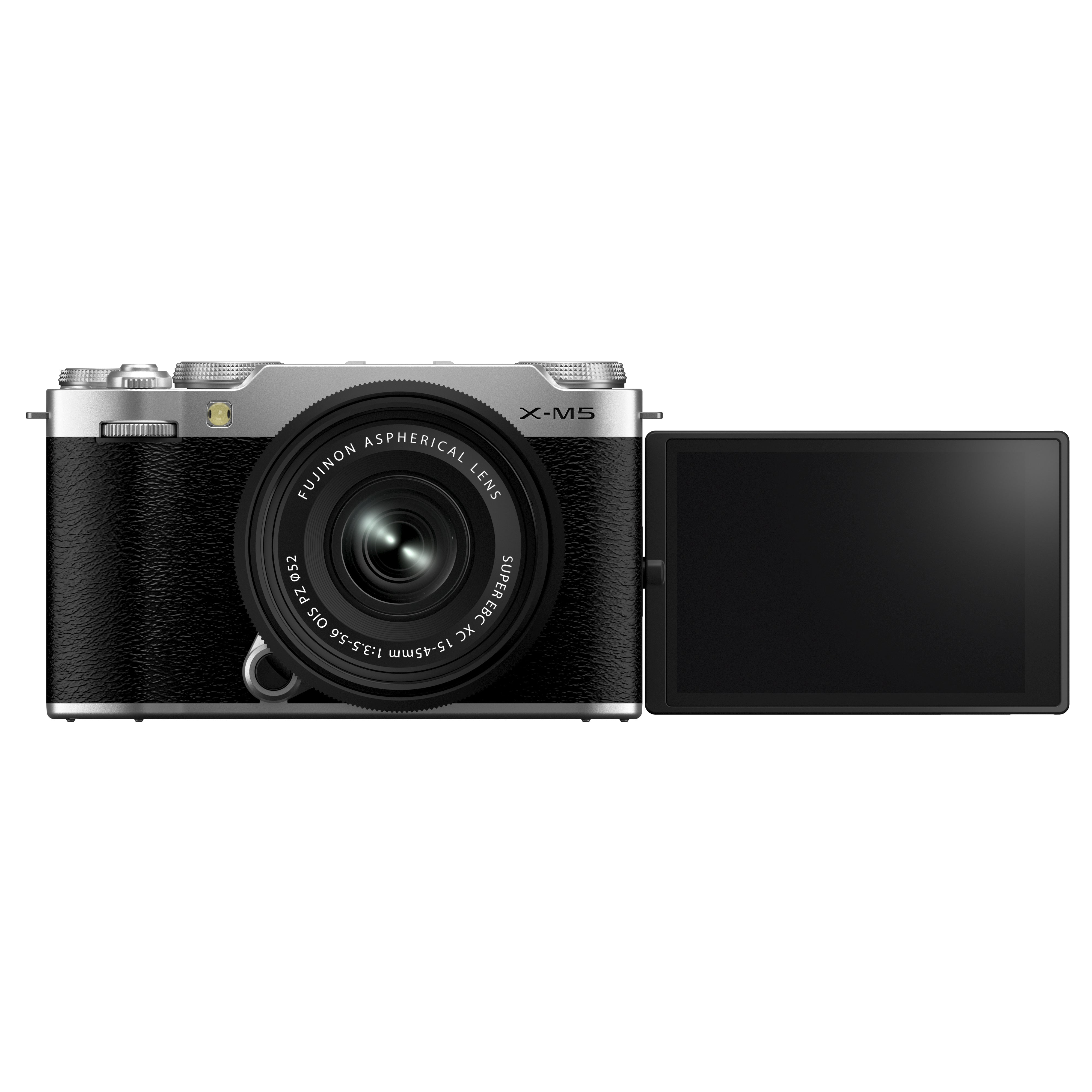 FUJIFILM X-M5 Mirrorless Digital Camera with 15-45mm f/3.5-5.6 OIS Lens Kit (Silver) - Perfect for Travel Photography, Vlogging & Street Shooting