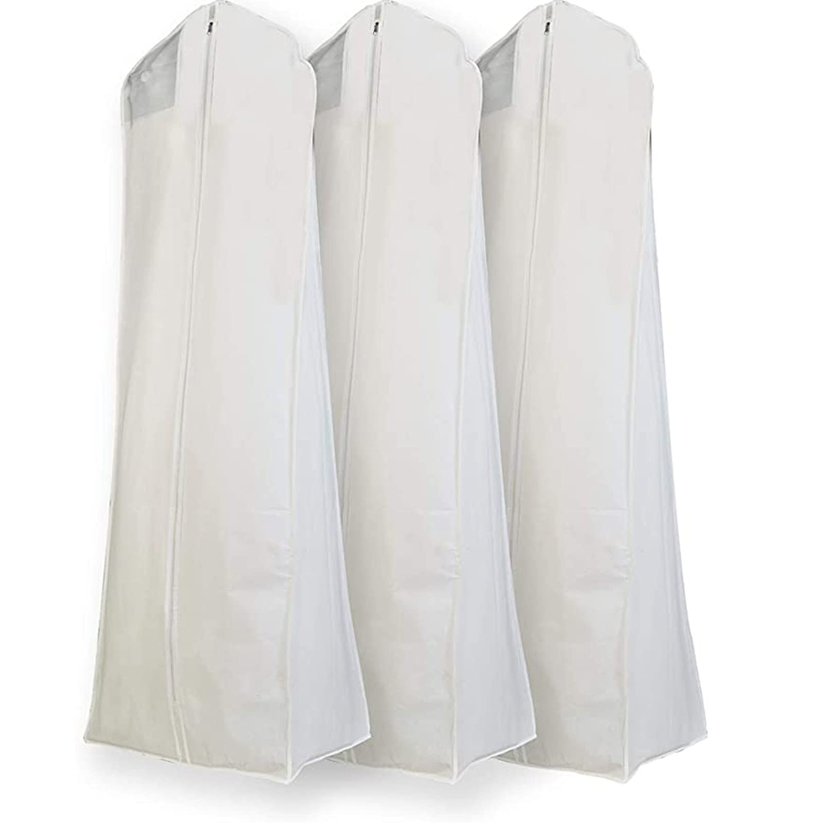 Boddenly Premium Wedding Gown Storage Bag - White Protective Cover for Bridal Dresses, Tail Train Organizer & Laundry Storage Container (One Size) - Perfect for Bridal Dress Preservation, Travel Protection, and Closet Organization