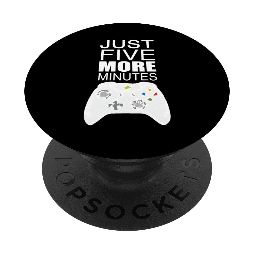 Funny 'Just Five More Minutes' Video Game Controller - Perfect Gift for Gamers - Great for Gaming Parties, Birthdays & Relaxing at Home