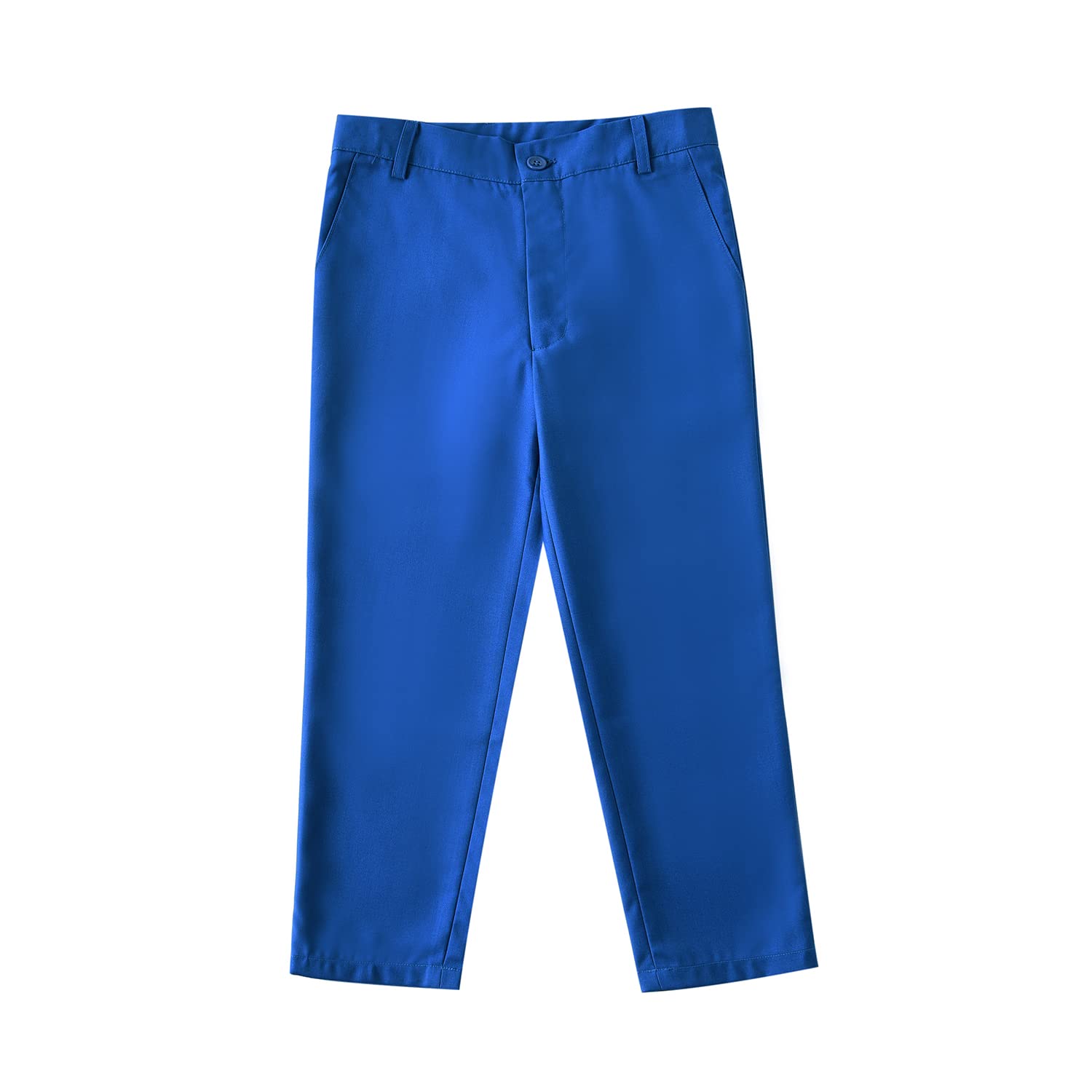 Boys Dress Pants with Adjustable Waistband - Flat Front Formal Pants for Weddings, School Uniforms & Special Occasions | Perfect for School, Church, and Dressy Events