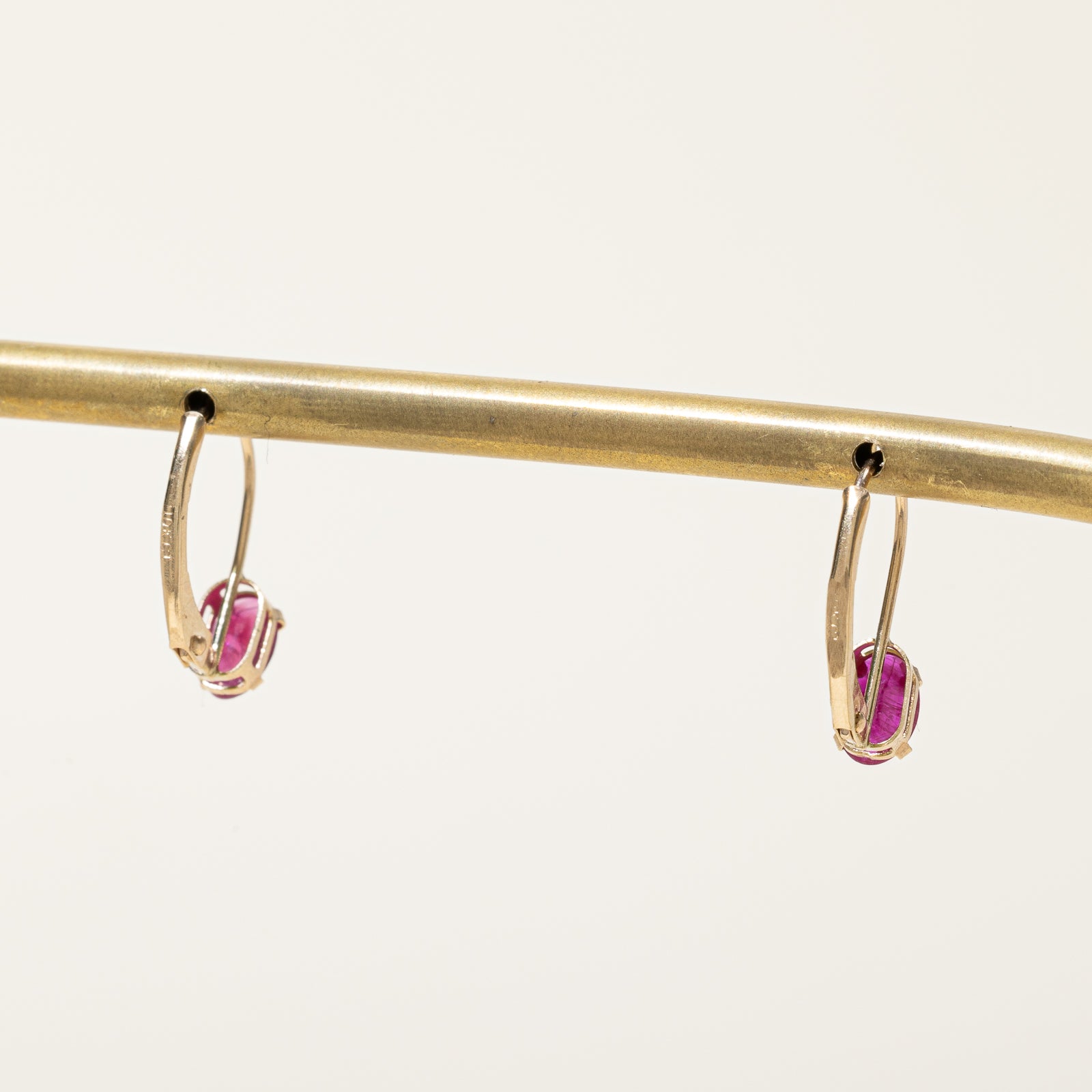 0.90ctw Genuine Ruby Drop Earrings for Women - Dangle Earrings for Wedding, Party & Evening Wear - 925 Sterling Silver Jewelry Gift
