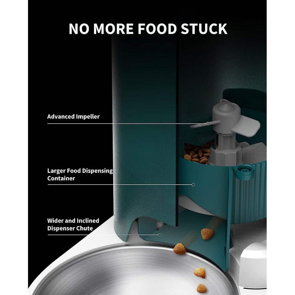 Fresh Element Solo Smart Pet Feeder - Automatic Cat & Dog Food Dispenser with Timer & App Control - Perfect for Home, Office, or Travel Use