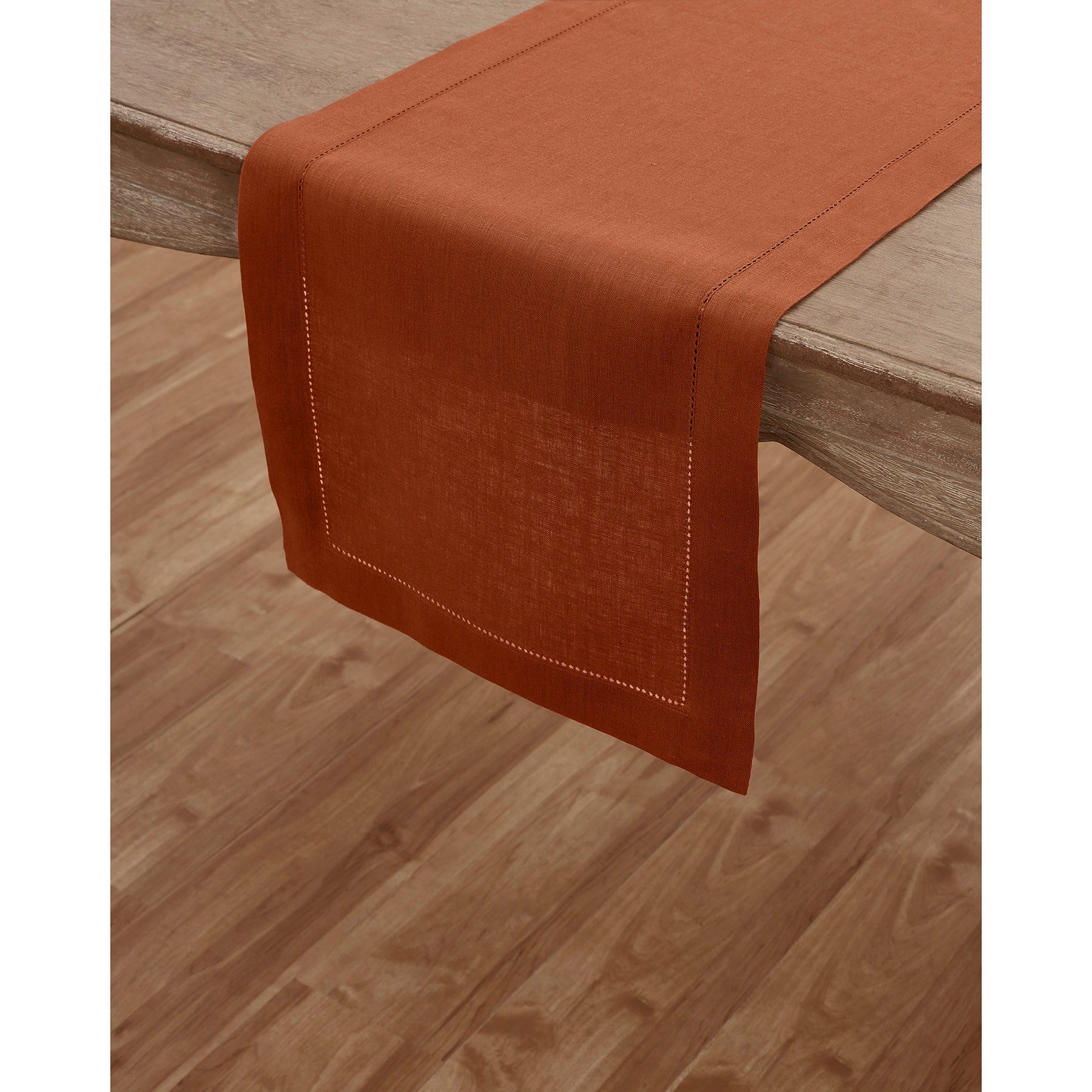 Elegant Classic Hemstitch Table Runner - 12x72 Inch White Linen Table Decor for Dining Room, Wedding & Holiday Parties - Perfect for Farmhouse, Rustic & Boho Home Decor