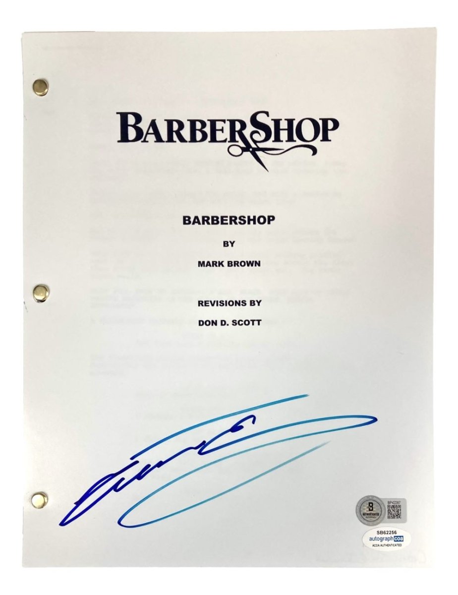 Cedric The Entertainer Signed Barber Shop Movie Script - Authentic Collectible Memorabilia for Film Enthusiasts & Comedy Fans - Perfect for Display, Gift Giving, and Home Theater Decor
