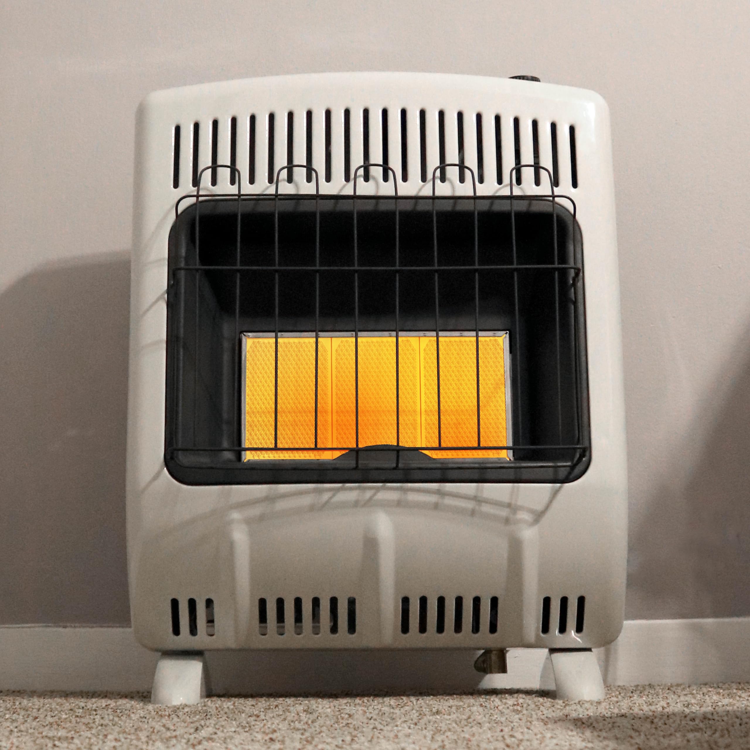 Mr. Heater 10,000 BTU Vent-Free Radiant Dual Fuel Heater - White | Indoor/Outdoor Portable Heating for Garage, Cabin & Camping