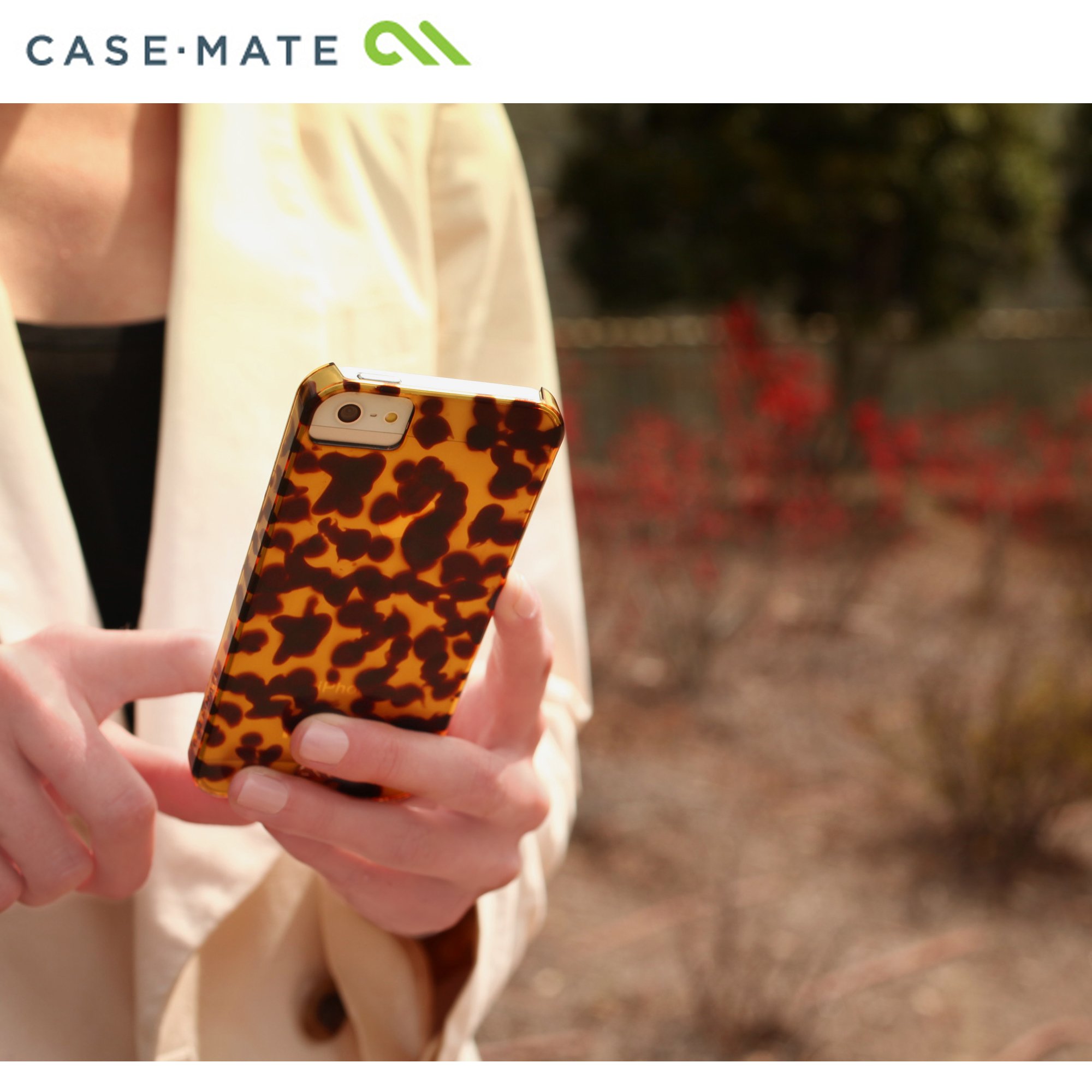 Case Mate iPhone 5 Tortoise Shell Protective Case - Brown Matte Finish with Retail Packaging | Slim Durable Cover for Everyday Use, Work & Travel