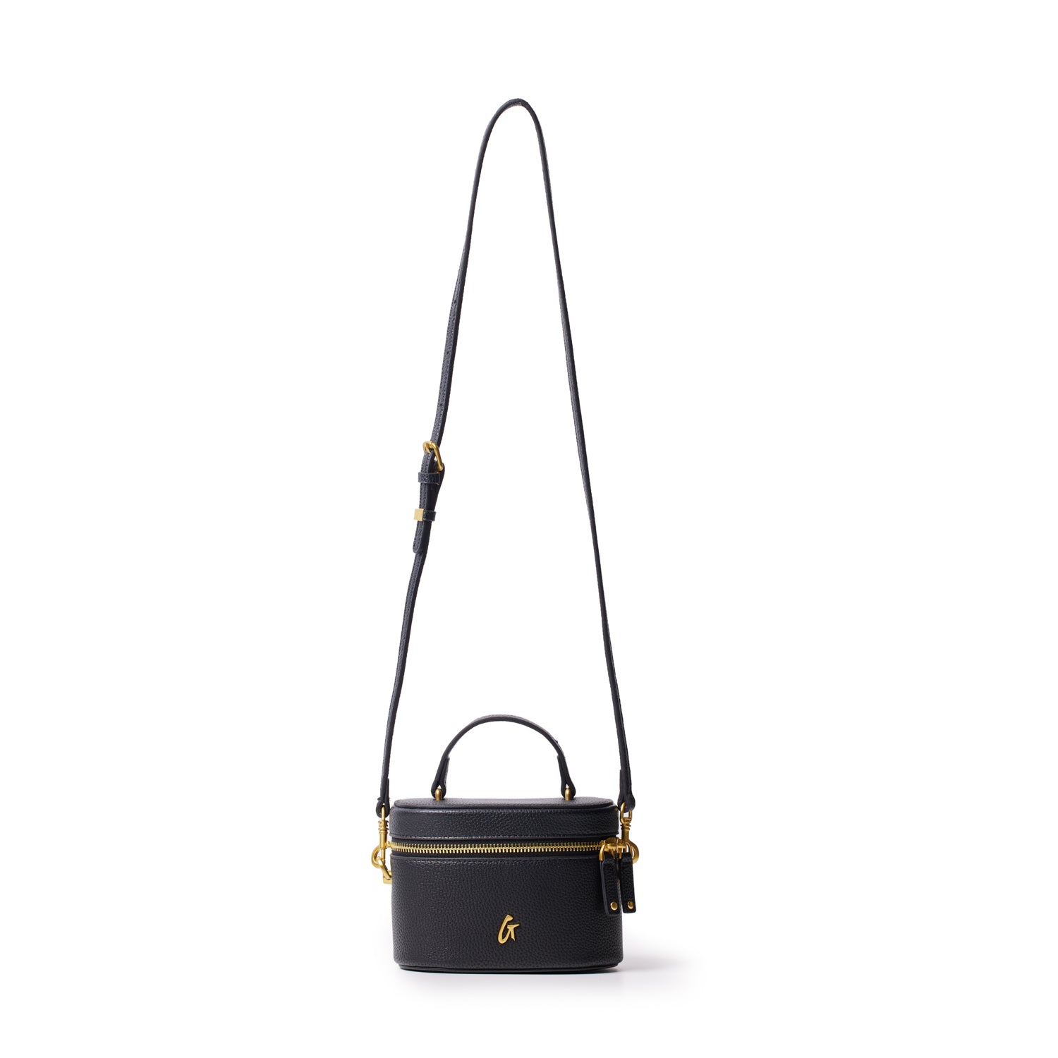 Mini Pebble Vanity Bag - Stylish & Compact Black Makeup Pouch for Travel, Gym & Everyday Essentials