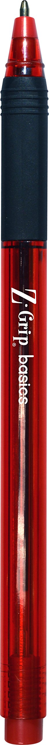 Zebra Z-Grip Basics Stick Ballpoint Pen - Medium Point 1.0mm Red Ink (12-Pack) - Perfect for Office, School, Note Taking & Everyday Writing
