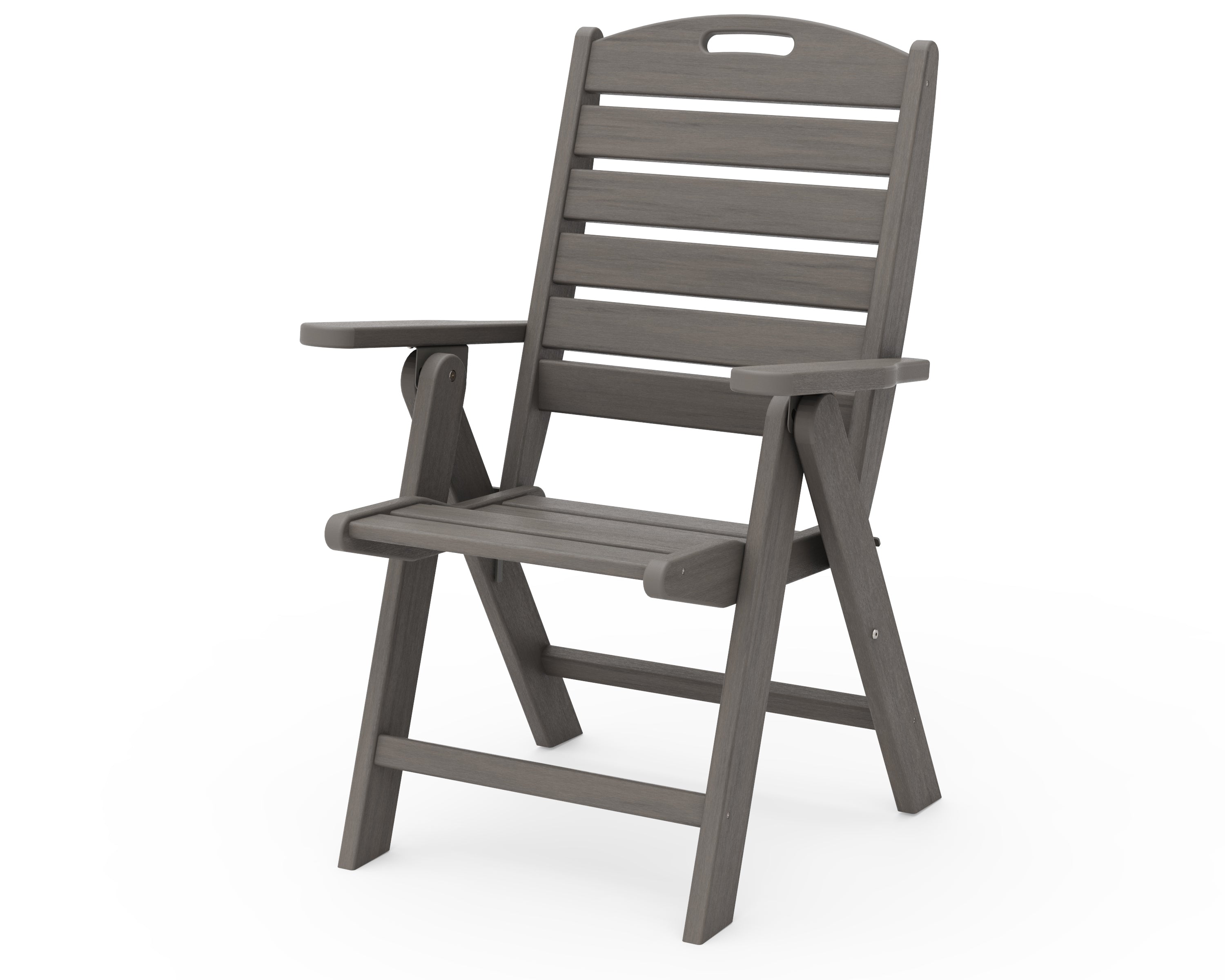 POLYWOOD Nautical Folding Highback Chair - Durable Outdoor Adirondack Style Seating for Patio, Poolside & Beach Use
