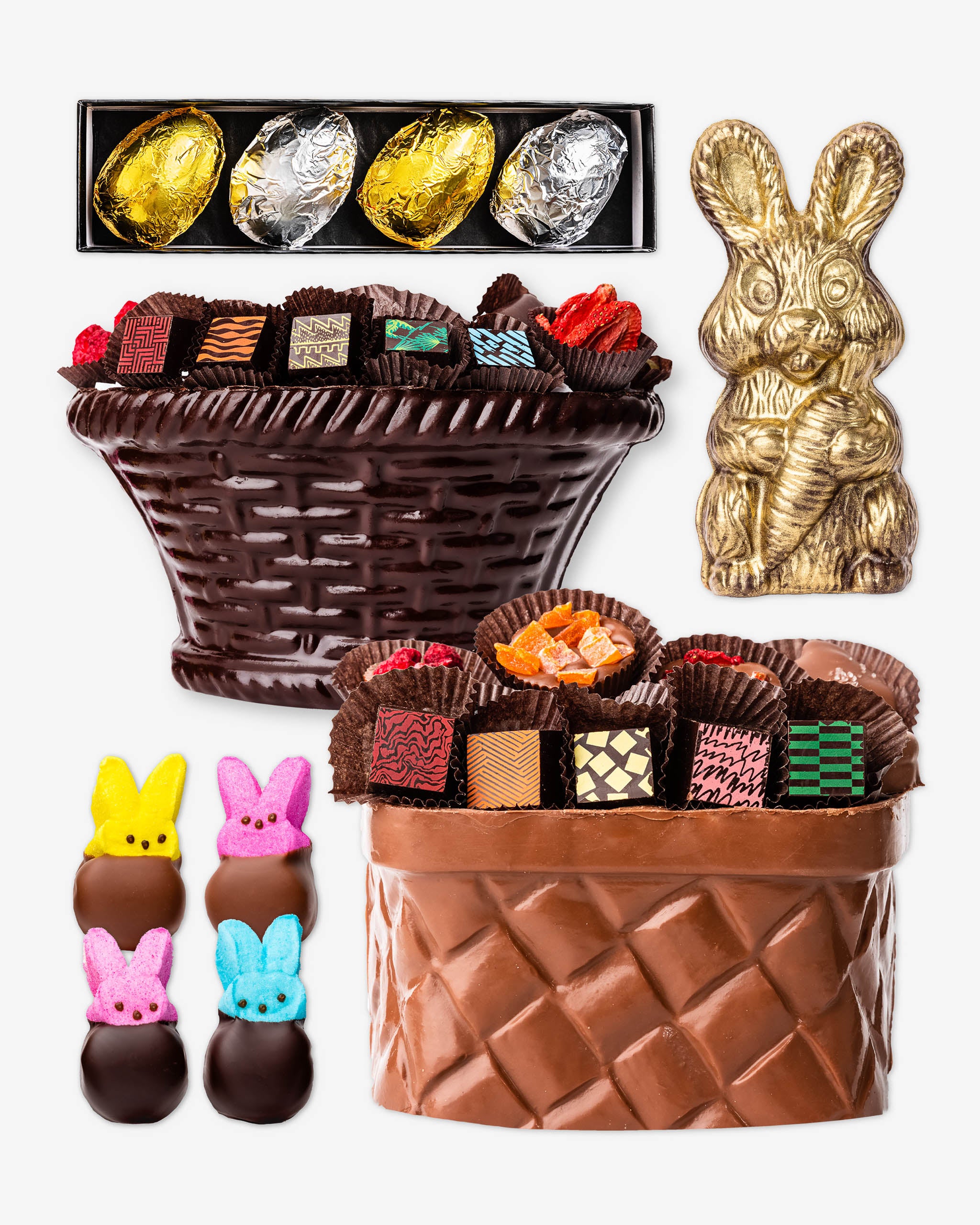 Premium Easter Chocolate Gift Basket - Assorted Gourmet Chocolates & Treats for Holiday Gifting, Party Favors & Family Celebrations