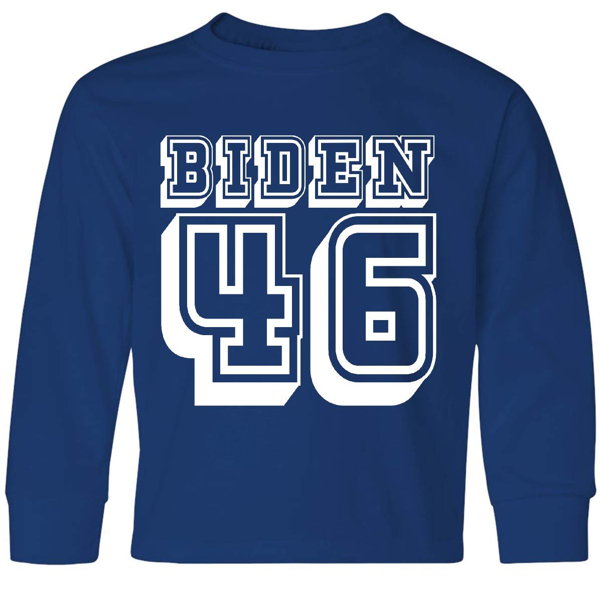 Biden 46 Voting 2020 Black Text Youth Long Sleeve T-Shirt - Political Campaign Apparel for Teens & Kids - Perfect for Elections, Rallies & School Events