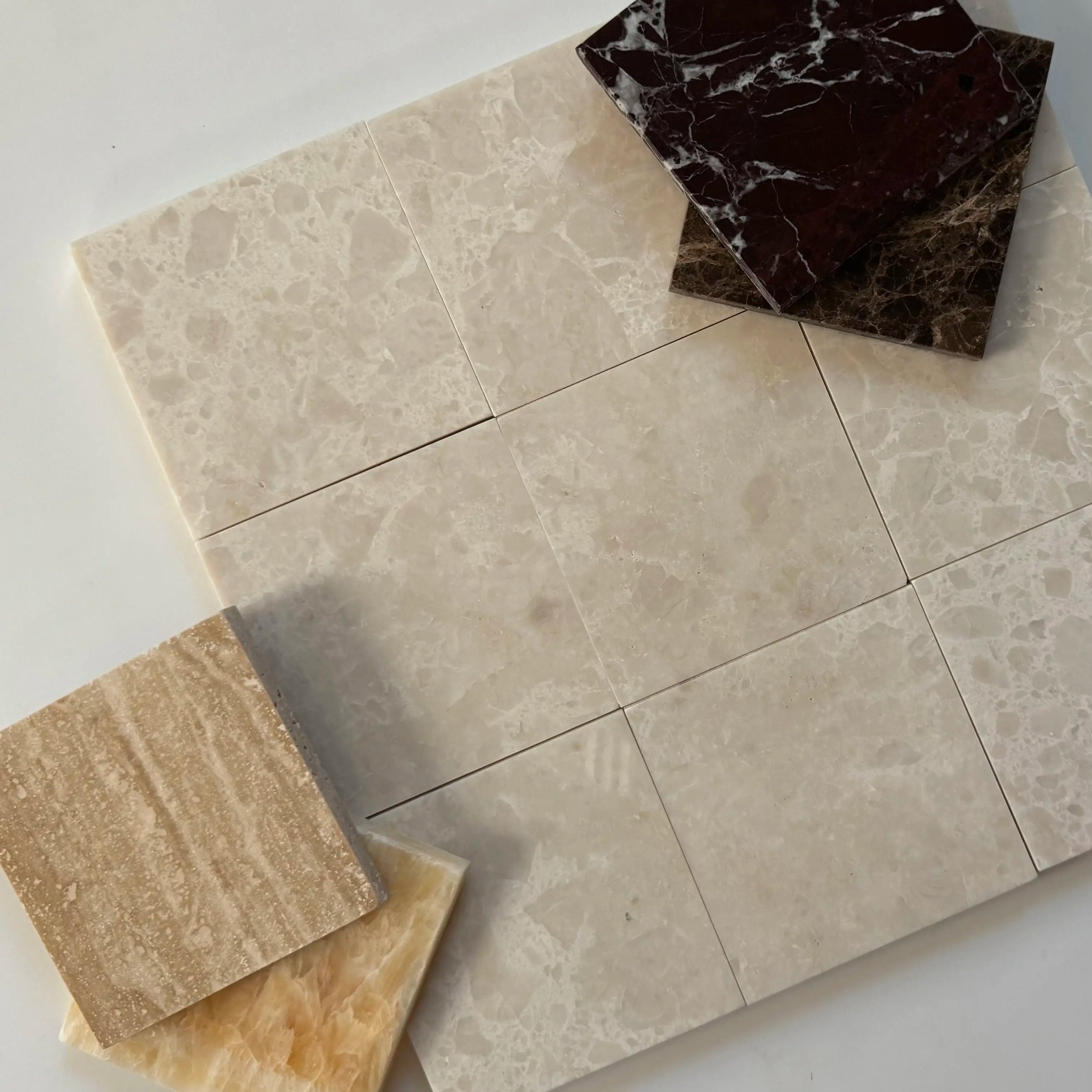 Premium Bardiglio Imperial & White Pearl Checkerboard Tiles - Polished or Honed Finish for Kitchen Backsplash, Bathroom Flooring & Luxury Interior Design