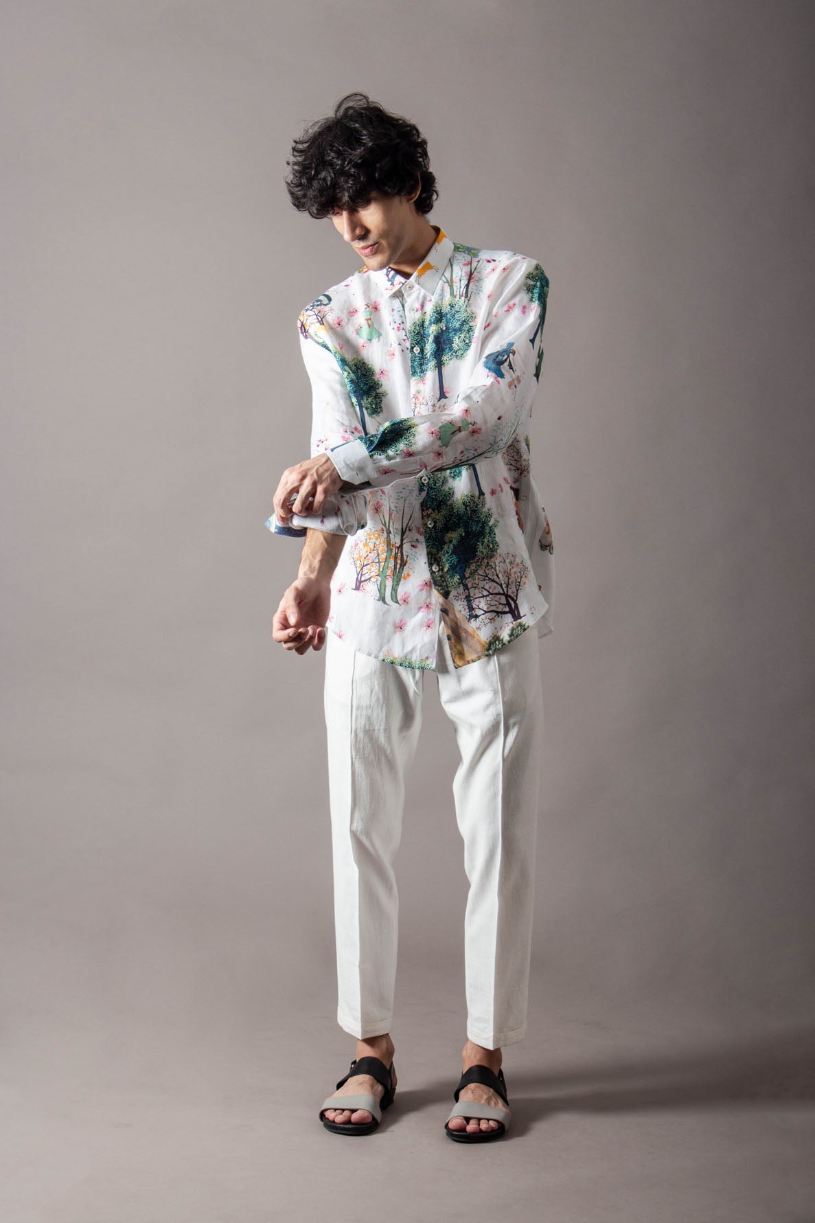 Raahi Heavy Cotton White Trousers for Men - Comfortable & Durable Casual Pants for Work, Travel & Everyday Wear