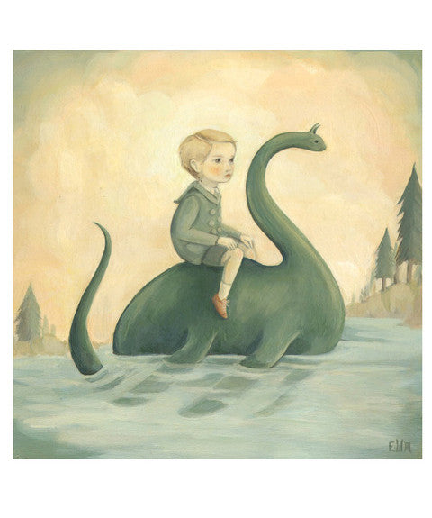 The Secret Lake Art Print by Black Apple - Vintage Style Wall Decor for Living Room, Bedroom & Office