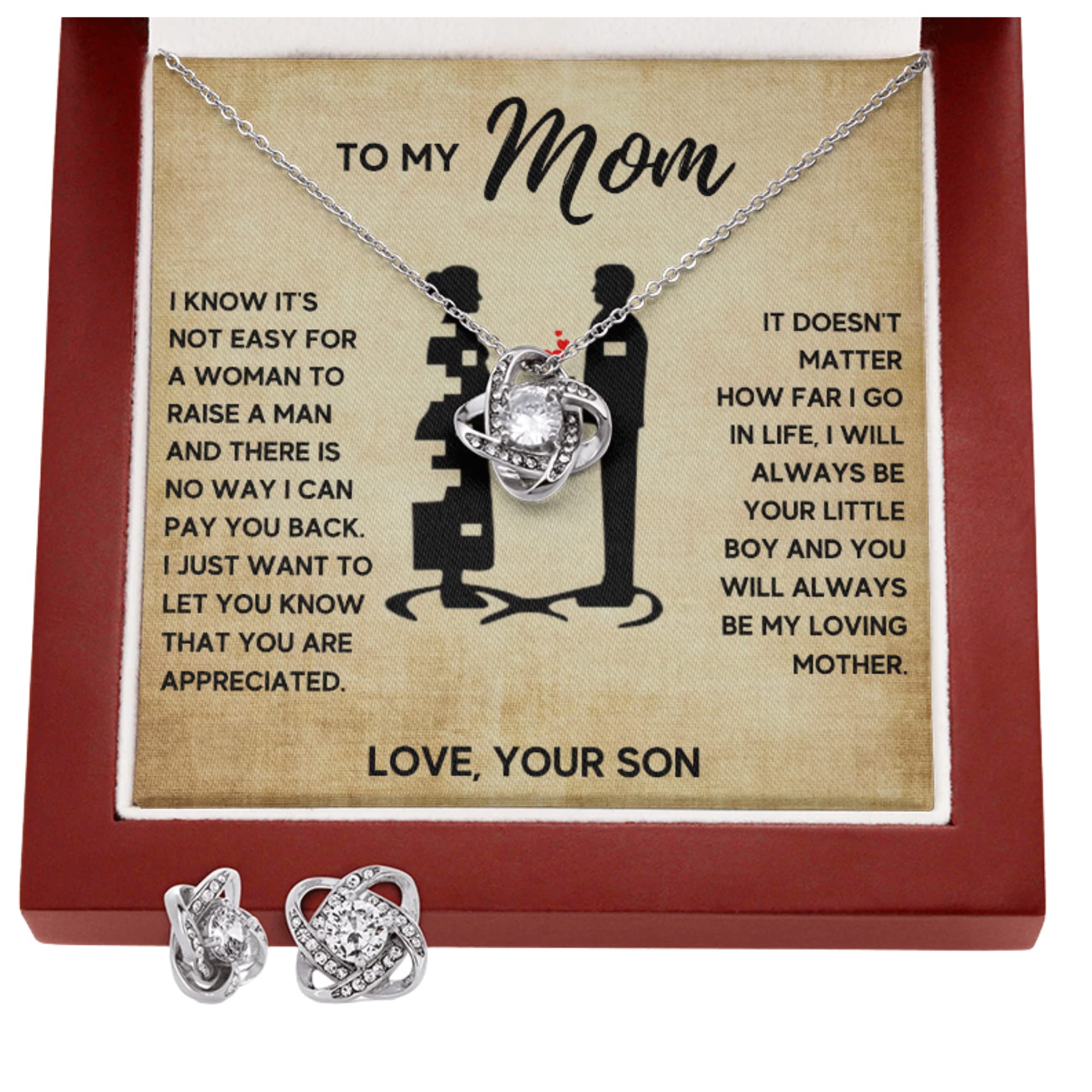 Best Mom Ever Necklace - Unique Birthday Gift for Mom from Daughter or Son, Christmas Present with Message Card & Gift Box - Elegant Jewelry for Mother's Day, Anniversary & Special Occasions