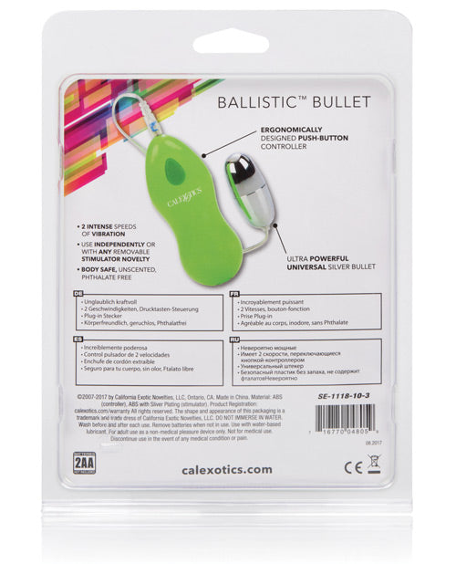 Ballistic Bullet Universal Wired Remote Control - Green | Perfect for Gaming, Presentations & Home Entertainment Systems
