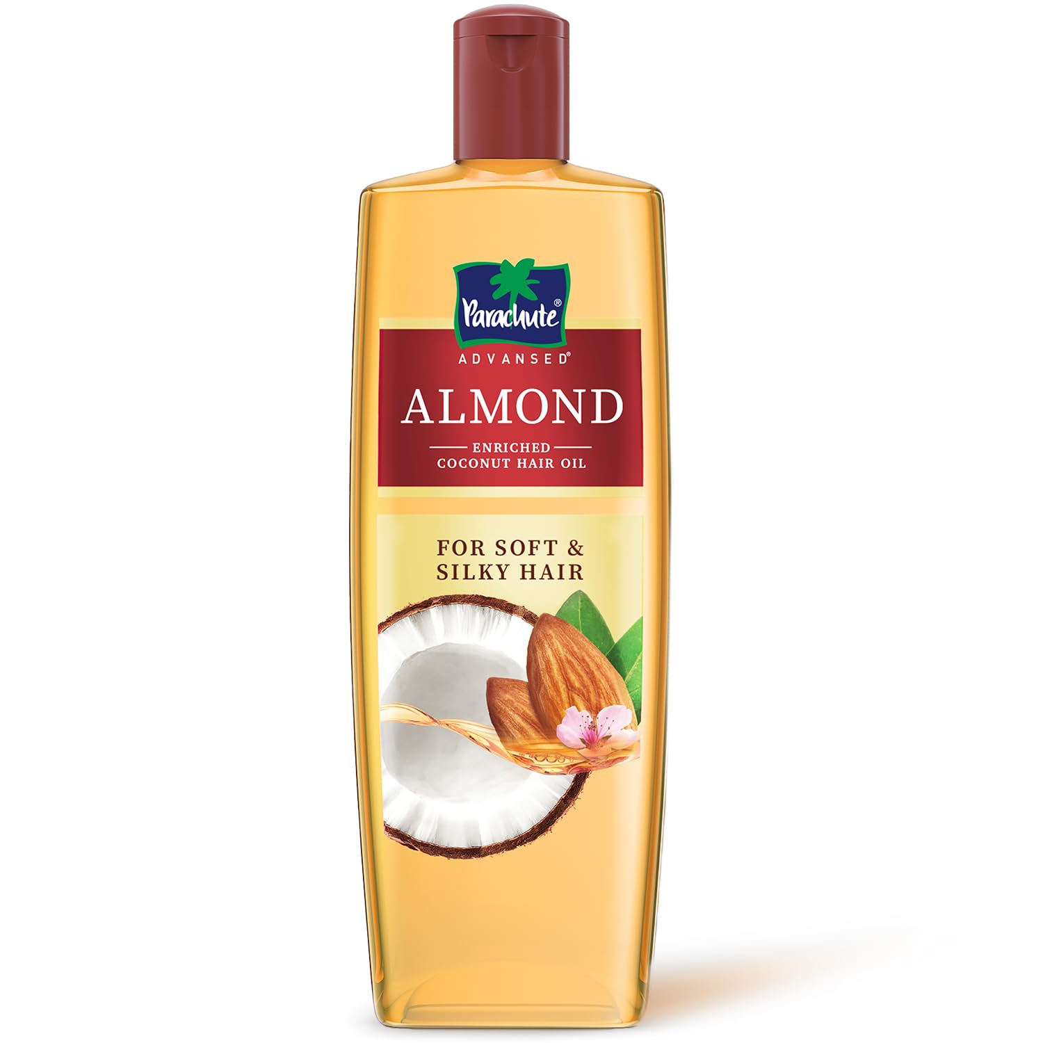 **Parachute Advanced Almond Enriched Coconut Hair Oil with Vitamin E 300ml – Nourishes, Softens & Strengthens Hair | Reduces Hair Fall & Promotes Growth | Non-Sticky, Dermatologist-Tested Formula for Men & Women | Ideal for Daily Hair Care, Scalp Massage & Frizz Control**