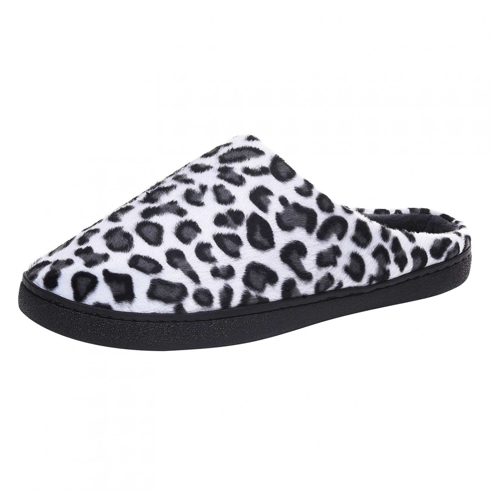 NOLDARES Women's Memory Foam Slippers - Plush Suede Leopard Print House Shoes with Velvet Lining | Cozy Indoor & Outdoor Slip-On for Relaxation, Lounging & Spa Days