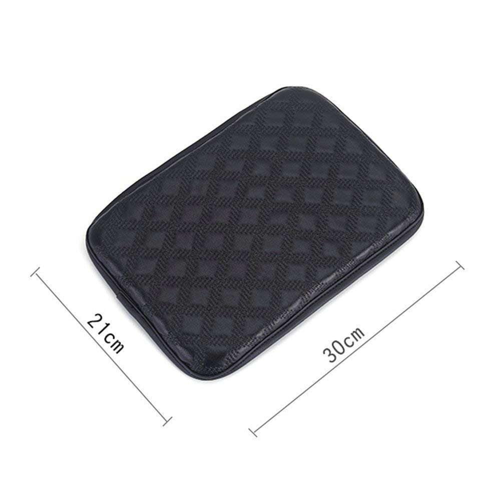 Universal PU Leather Car Center Console Cover Pad - Auto Armrest Cushion Protector for Comfort & Style (Black) | Perfect for Long Drives, Road Trips & Daily Commutes
