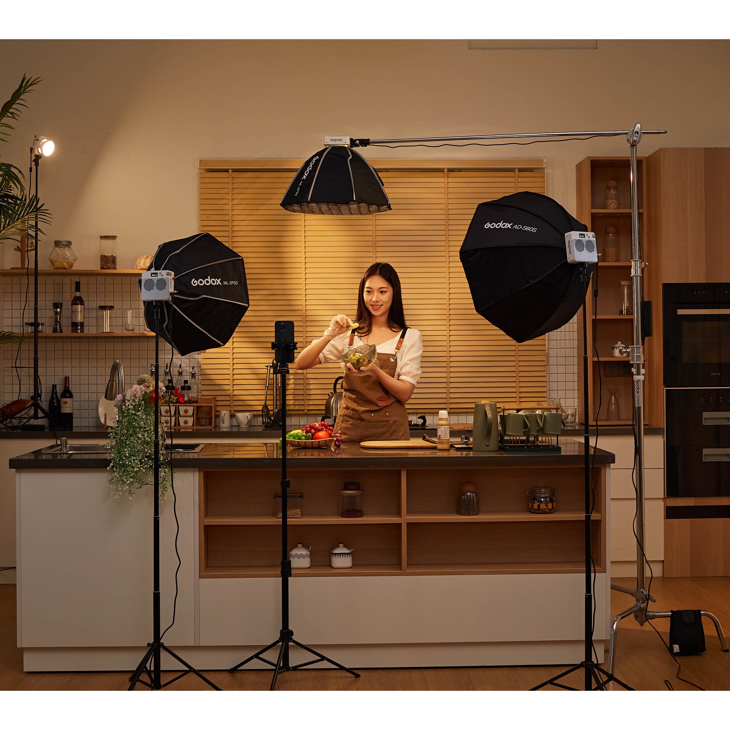 Godox ML SF50 50cm Octagonal Softbox - Compatible with GODOX ML Series & AD300/400Pro - Perfect for Portrait, Product & Studio Photography Lighting