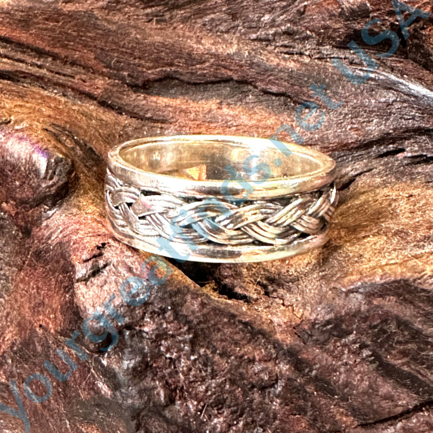 Sterling Silver Braided Band Ring - Size 10 - Durable & Elegant Jewelry for Women - Perfect for Thumb Rings, Stackable Rings & Everyday Wear