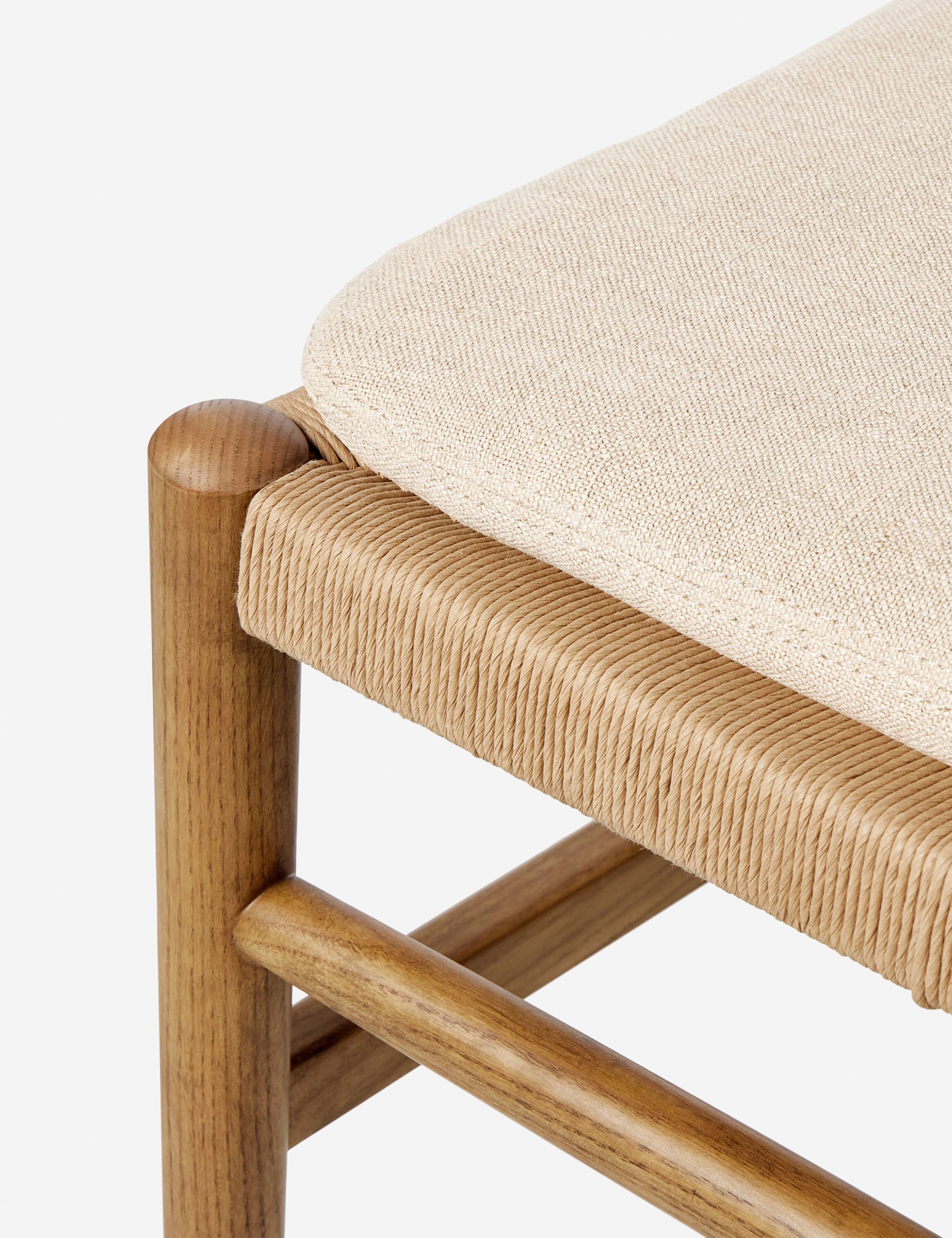 Dara Dining Chair by Amber Lewis x Four Hands - Modern Wooden Dining Chair for Kitchen, Dining Room & Home Decor - Perfect for Farmhouse, Scandinavian & Contemporary Interiors