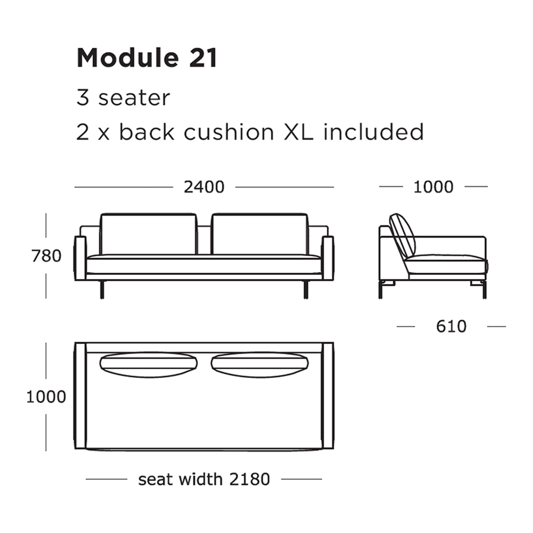 Modular Sofa Edge V2 - 17 to 24 Seating Configurations for Living Room, Lounge & Office Spaces
