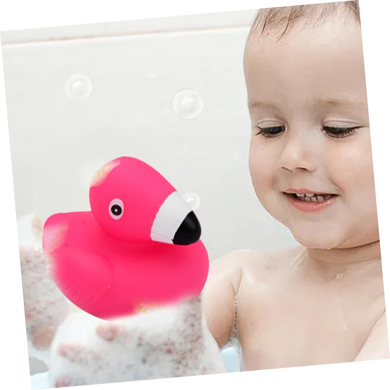 HOOTNEE 24-Piece Flamingo Bath Toys Set - Non-Toxic Vinyl Floating Duck Toys for Kids, Toddlers & Babies - Fun Bathtub Accessories for Bath Time Play & Pool Party Decorations