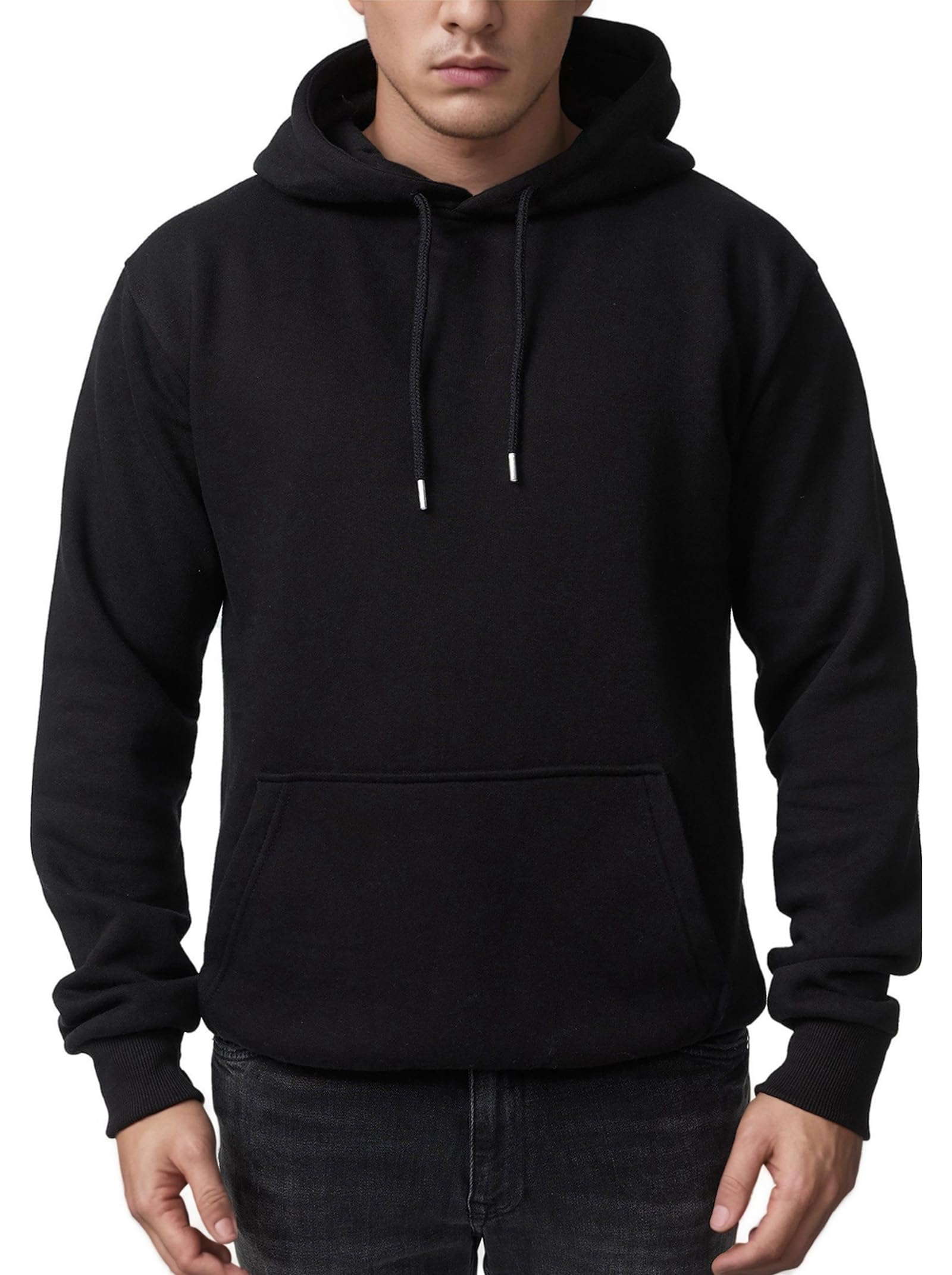 Men's Midweight Fleece Hooded Sweatshirt - Athletic Pullover Hoodie with Pocket & Long Sleeves | Perfect for Gym, Running & Casual Wear
