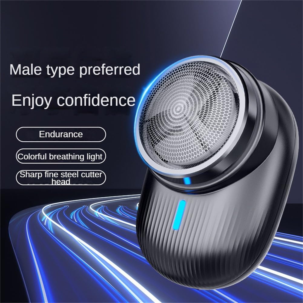Mini Electric Shaver for Men - USB Rechargeable Wet/Dry Beard Trimmer, Pocket-Sized Portable Grooming Kit | Perfect for Travel, Car, Home Use & Gift Giving