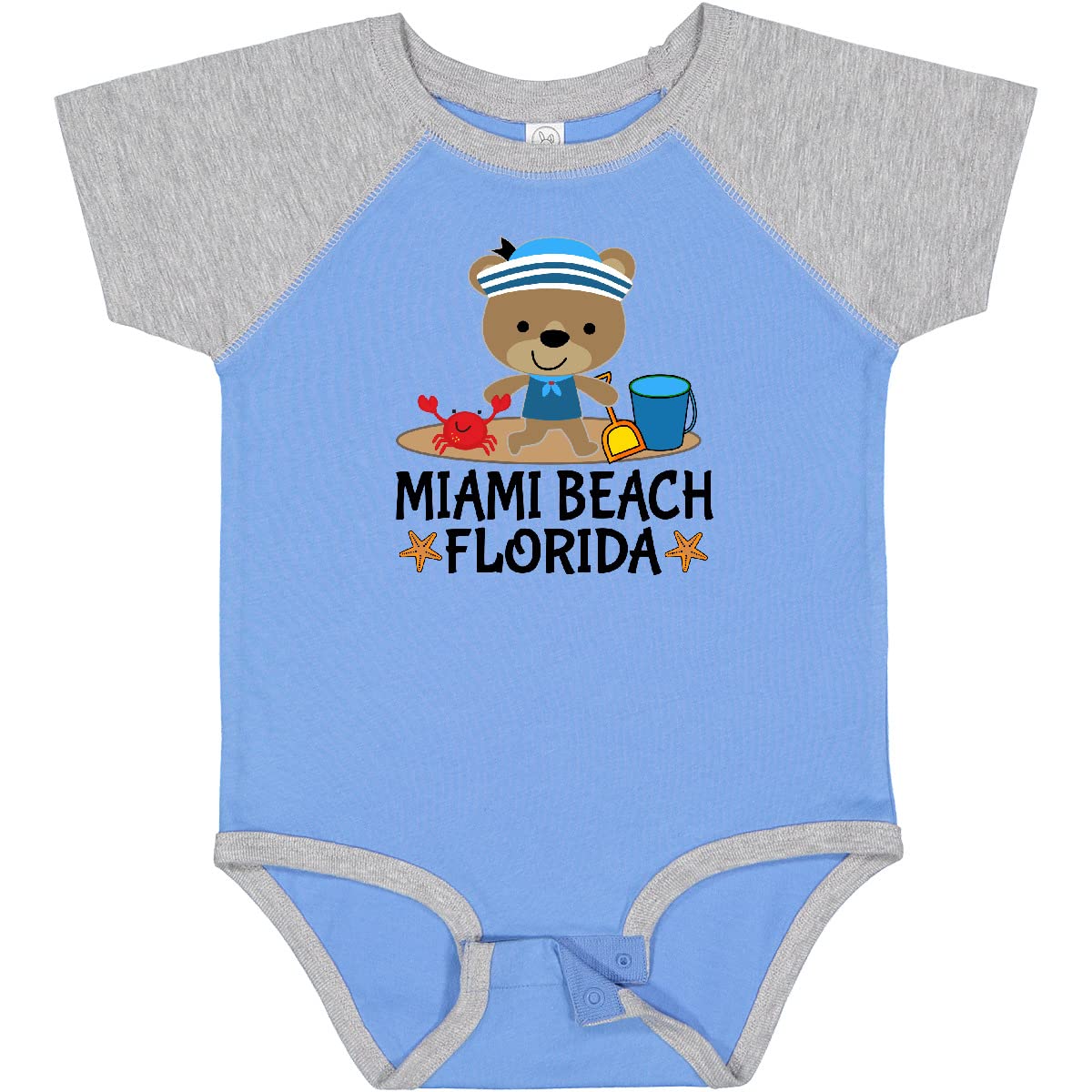 Inktastic Miami Beach Florida Cute Vacation Baby Bodysuit - Soft & Comfortable Infant Onesie for Beach Trips, Family Vacations & Summer Outfits