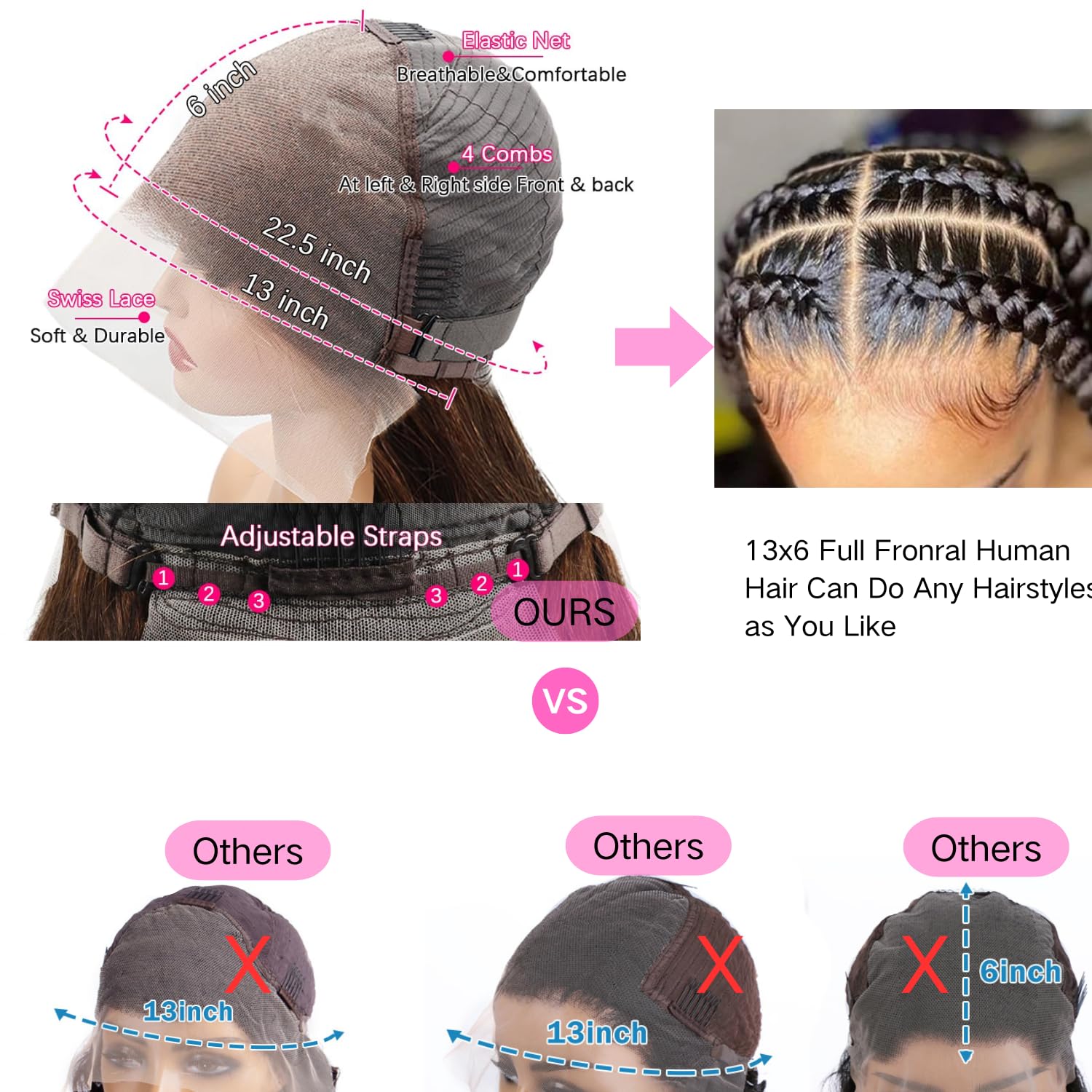 28 Inch 13x6 HD Lace Front Human Hair Wig - Pre Plucked Straight Hair with Baby Hair, Bleached Knots, 180 Density - Glueless Lace Wig for Women | Perfect for Daily Wear, Cosplay & Special Occasions