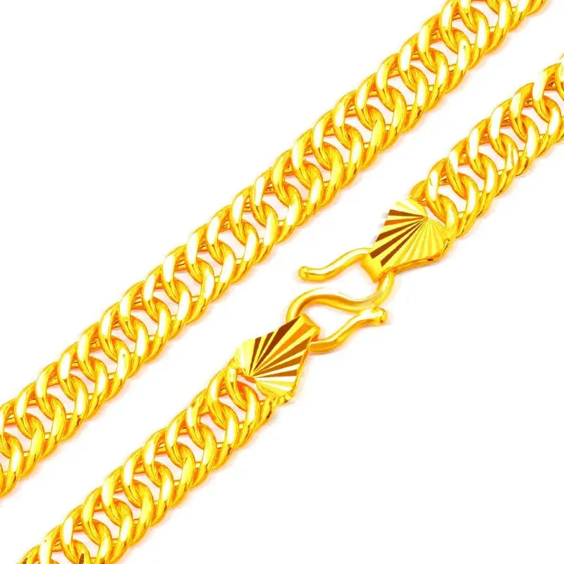 24K Pure Gold Bracelet for Men - 999 Solid Real Gold Bangle, Trendy Classic Cowboy Chain Jewelry - Perfect Gift for Birthday, Anniversary & Special Occasions - Hot New 2023 Collection