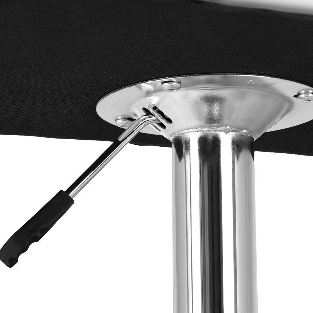 2 Pack Modern Square Swivel Adjustable Armless Bar Stools - PU Leather Counter Height Bar Chairs for Kitchen Island, Dining Room & Home Bar - White Bistro Pub Stools for Entertaining & Casual Dining