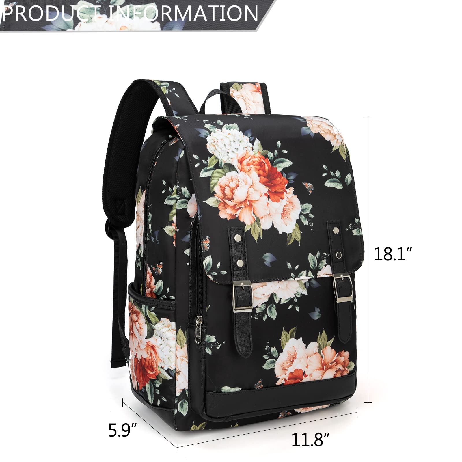 LEDAOU School Backpack for Teens - Lightweight Bookbag with USB Charging Port for Boys & Girls | Perfect for High School, College & Travel