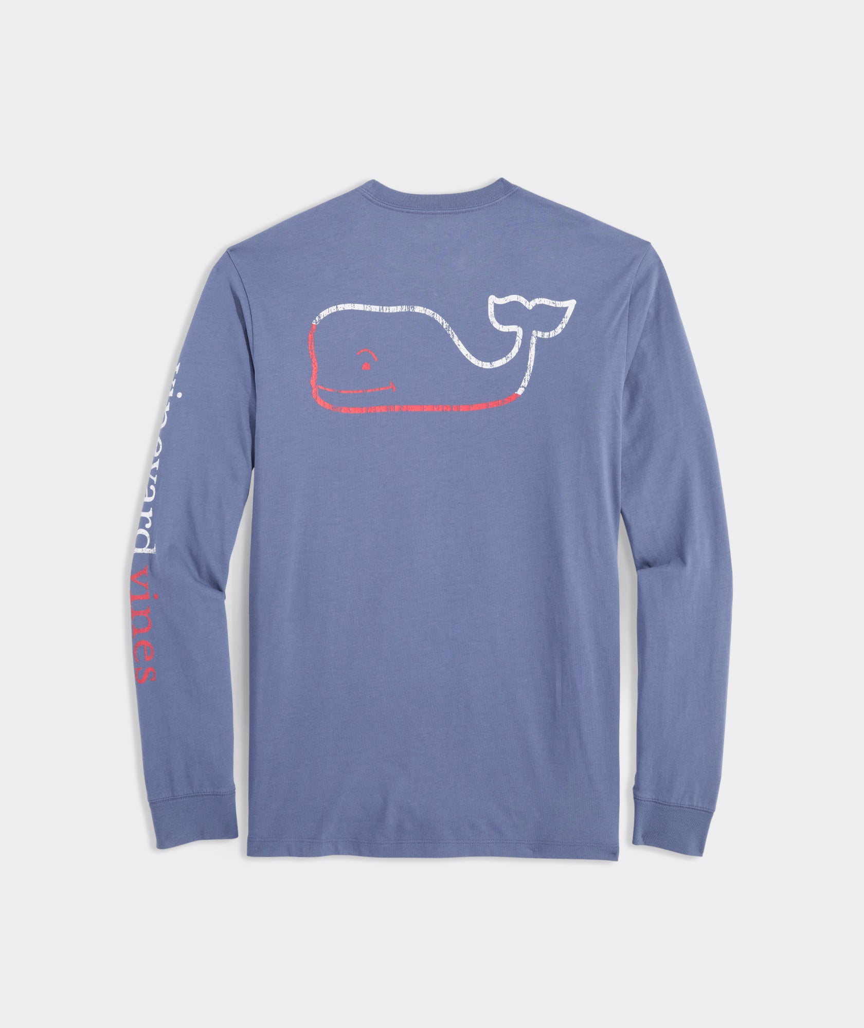 Vintage Whale Print Long Sleeve Pocket T-Shirt for Men - Casual Retro Graphic Tee for Whale Lovers, Beach Outings & Fall Layering