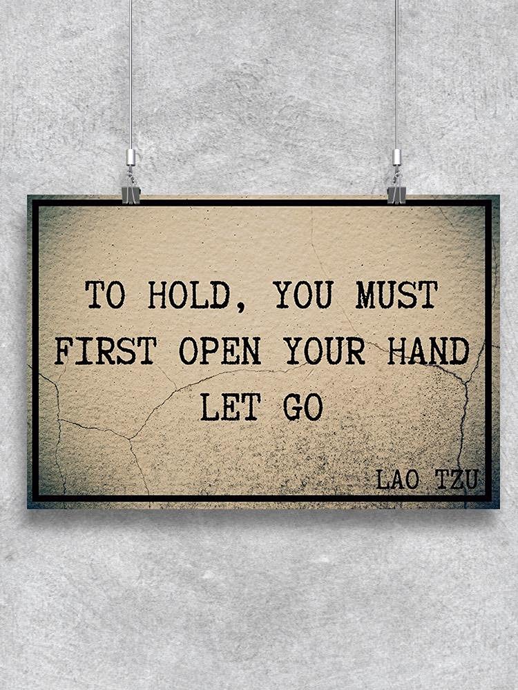 Open Your Hand and Let Go - Inspirational Wall Art Poster for Home, Office & Meditation Space | Motivational Decor for Mindfulness & Stress Relief