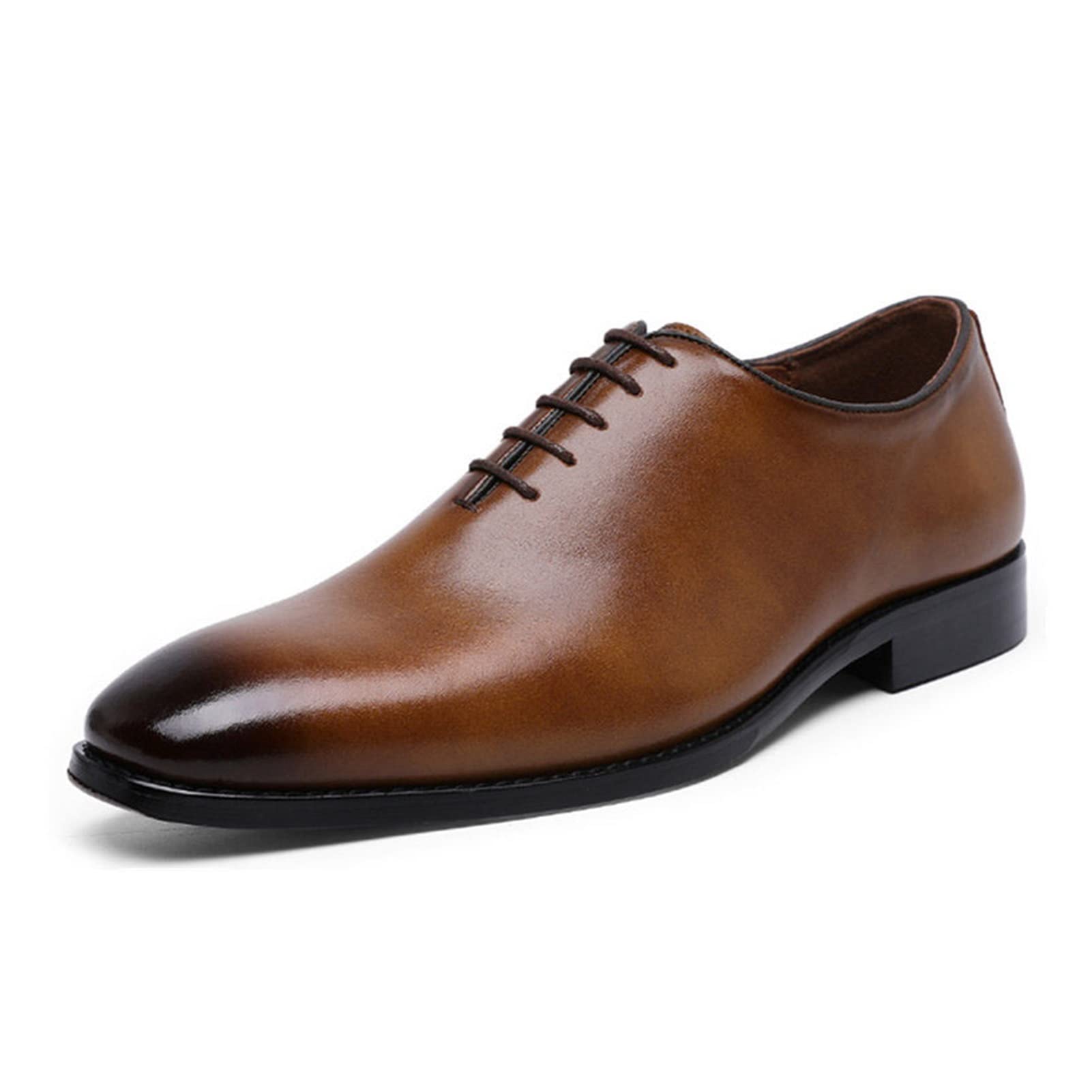 Stylish Men's Genuine Leather Oxford Dress Shoes - Business Formal Lace-Up Shoes for Office & Wedding - Comfortable Big Size Retro Designer Shoes for Professional Men - Perfect for Business Meetings, Corporate Events & Special Occasions