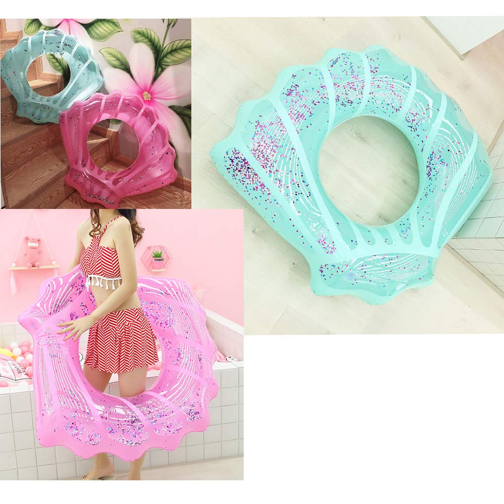 **Inflatable Swim Ring for Adults & Kids - ZaH Shell Pool Float Raft, Water Swim Tube for Summer Beach, Pool Party & Decoration (Pink, Adult Size)**    *Perfect for beach vacations, pool parties, water games, and summer relaxation!*