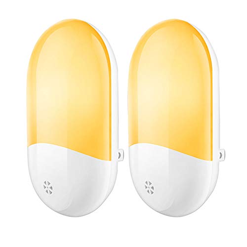 Epicgadget LED Motion Sensor Night Light Plug-in - Warm White Auto On/Off for Bathroom, Bedroom, Hallway, Kitchen & Stairs - Energy Saving Nightlight for Kids, Adults & Seniors (2 Pack) - Perfect for Nighttime Safety and Convenience
