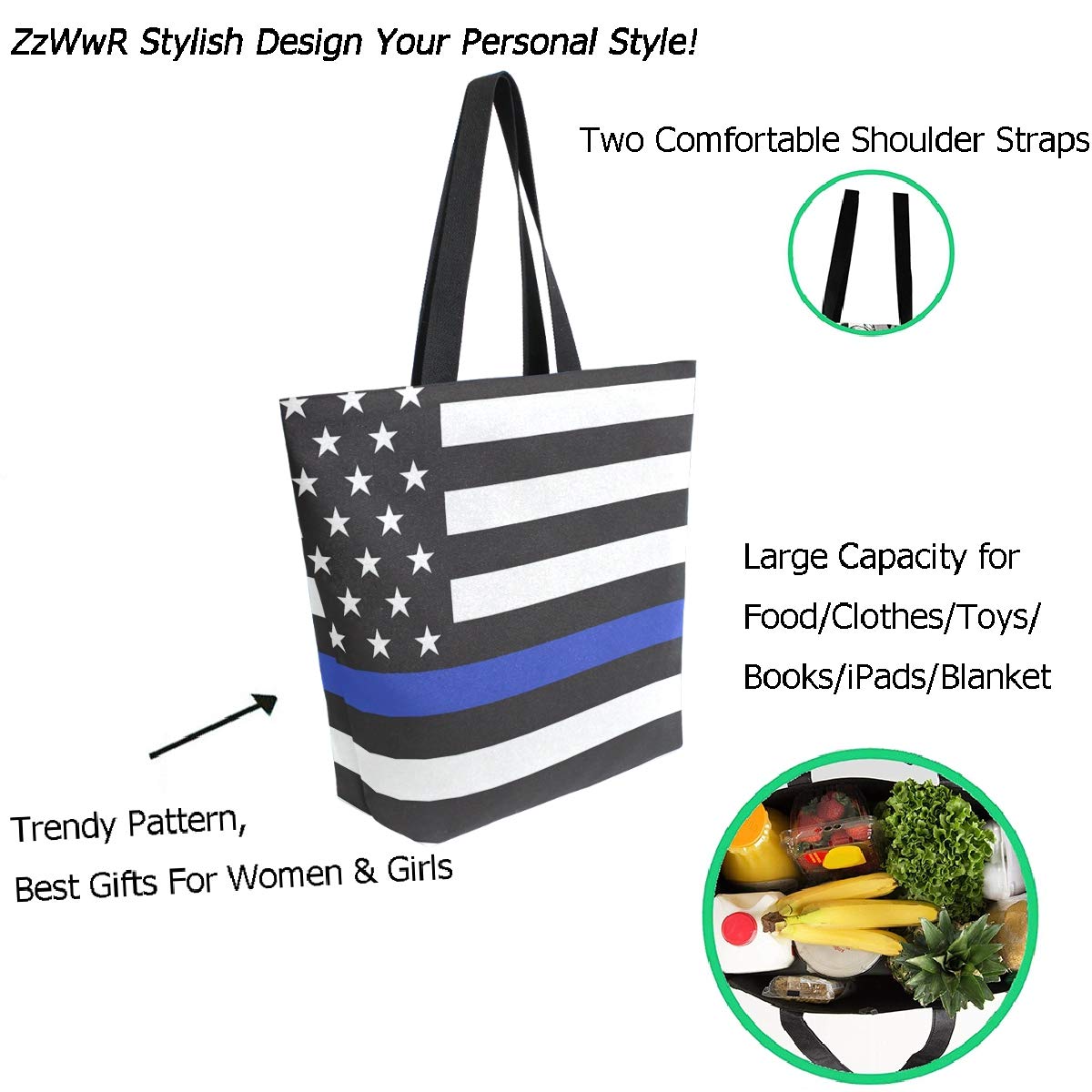 Stylish Printed Extra Large Tote Bag for Women - Durable Shoulder Bag for Beach, Travel, Gym, Grocery Shopping & Daily Use | Perfect Weekender & Work Tote