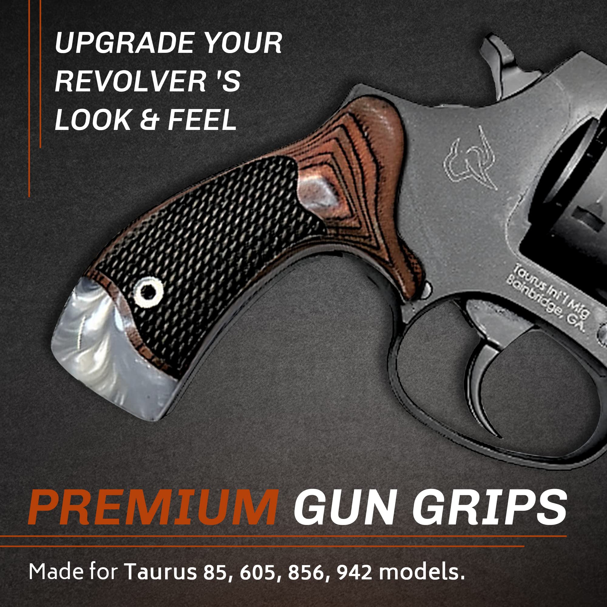 Premium Replacement Gun Grips for Taurus 856 & 942 Series - Ergonomic Design for Enhanced Shooting Comfort & Control - Perfect for Range Training, Home Defense & Concealed Carry
