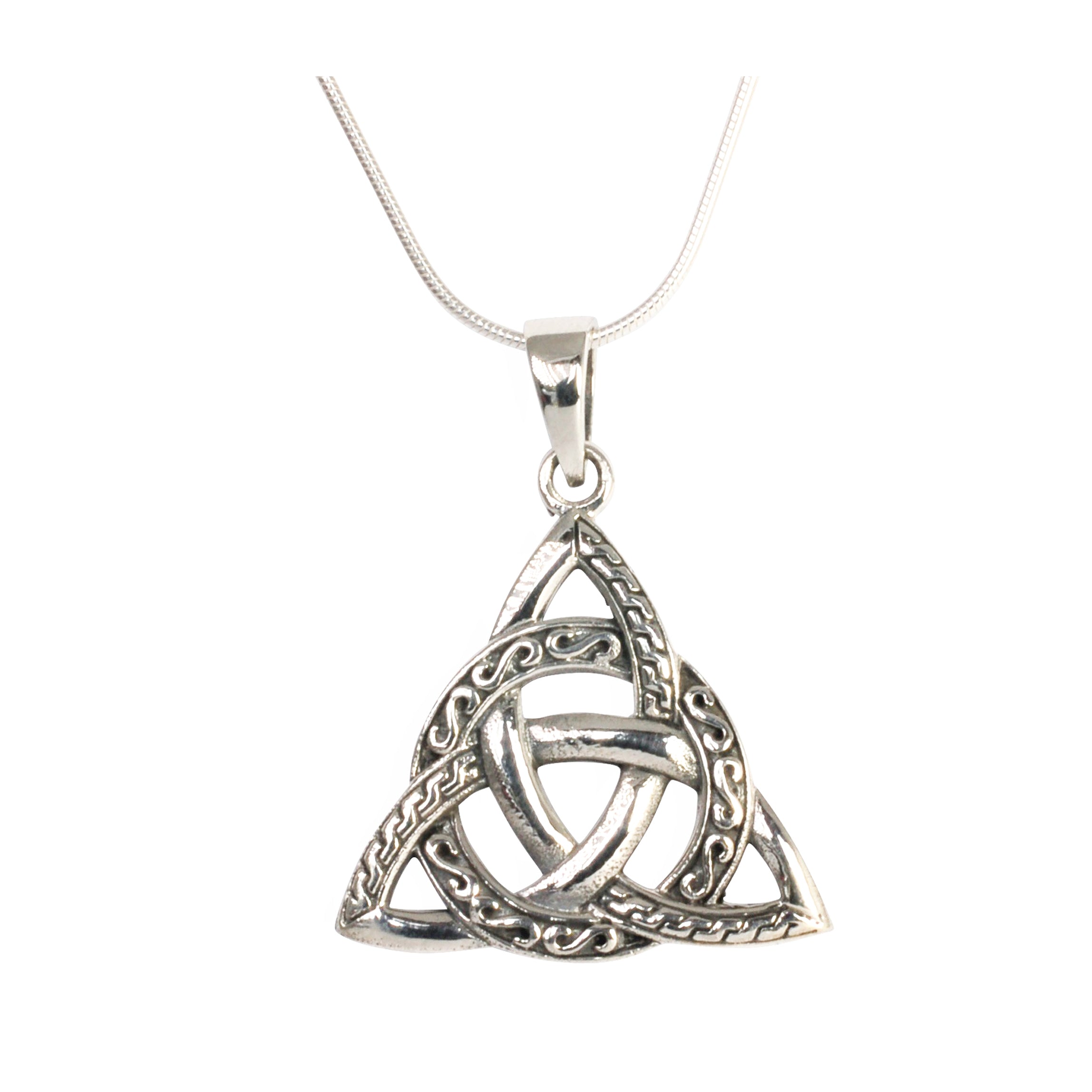 Celtic Trinity Knot Pendant Necklace - Sterling Silver Irish Symbol Jewelry for Women - Perfect for Gifts, Weddings & Spiritual Occasions