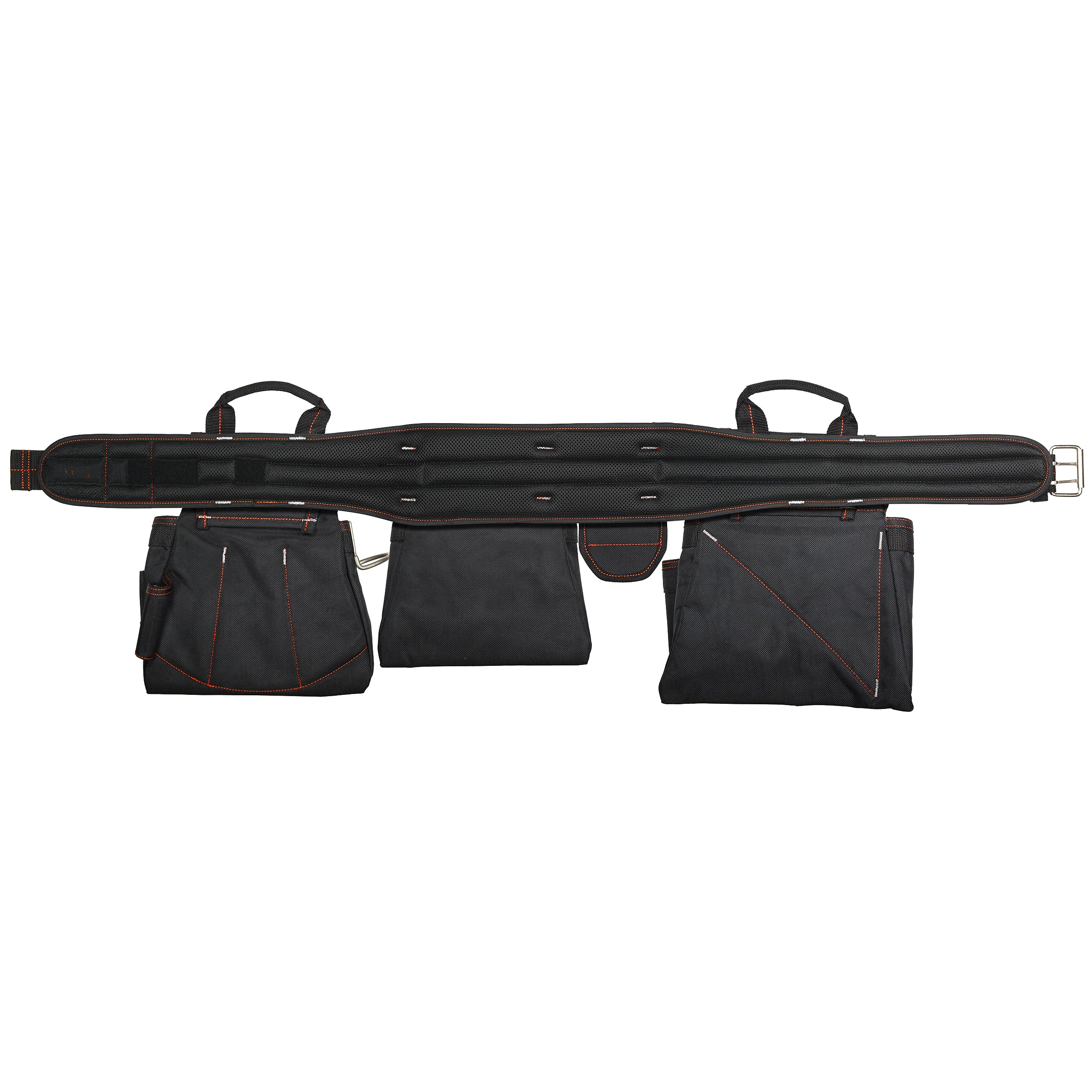 Hultafors HT5652 Professional Carpenter Apron - Heavy Duty Ballistic Polyester Tool Belt with Gusset Pockets, Zippered Compartments, 2 Hammer Loops & Tape Clip - Ideal for Woodworking, Construction & DIY Projects