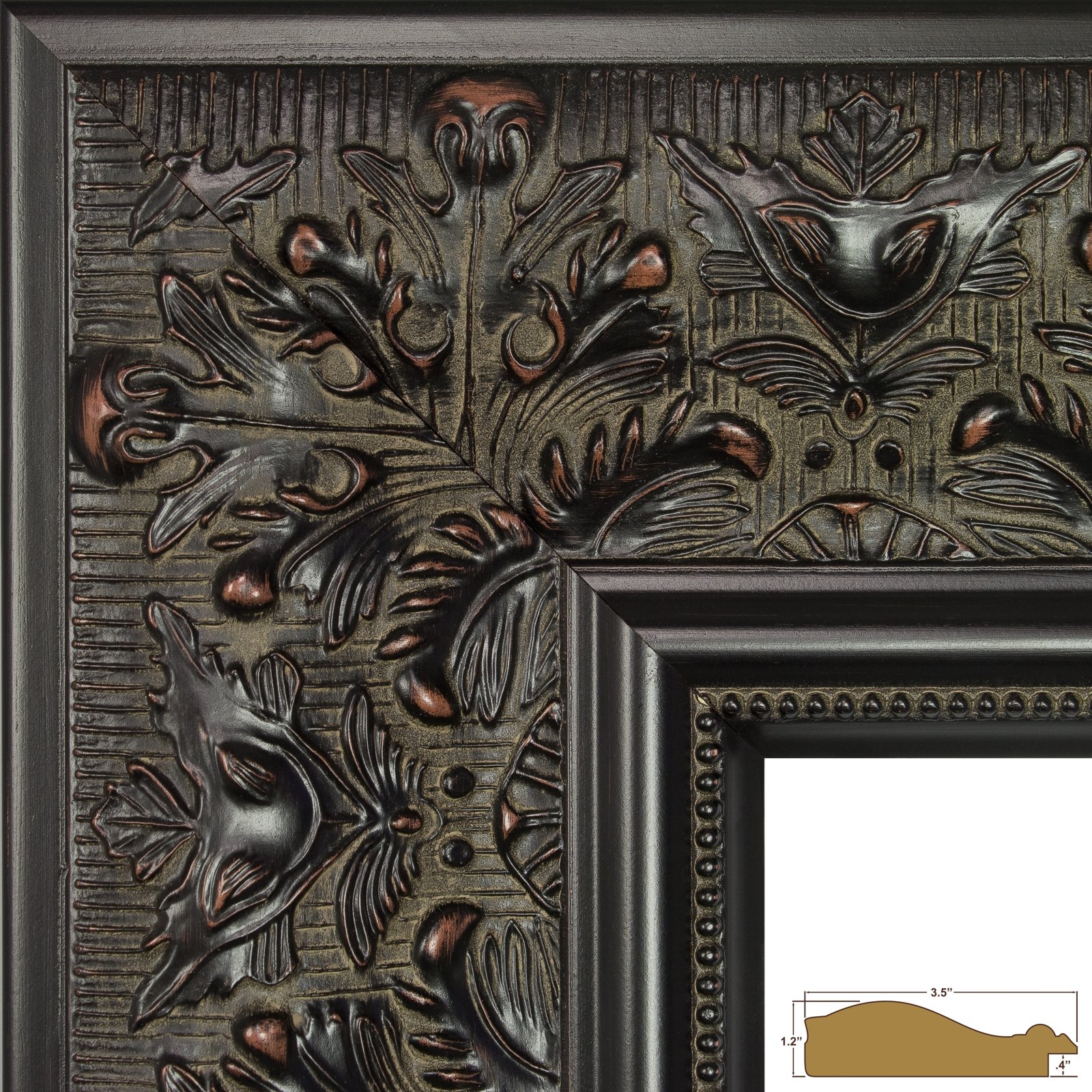 Craig Frames Borromini 8x10 Black Walnut Picture Frame - Perfect for Wall Decor