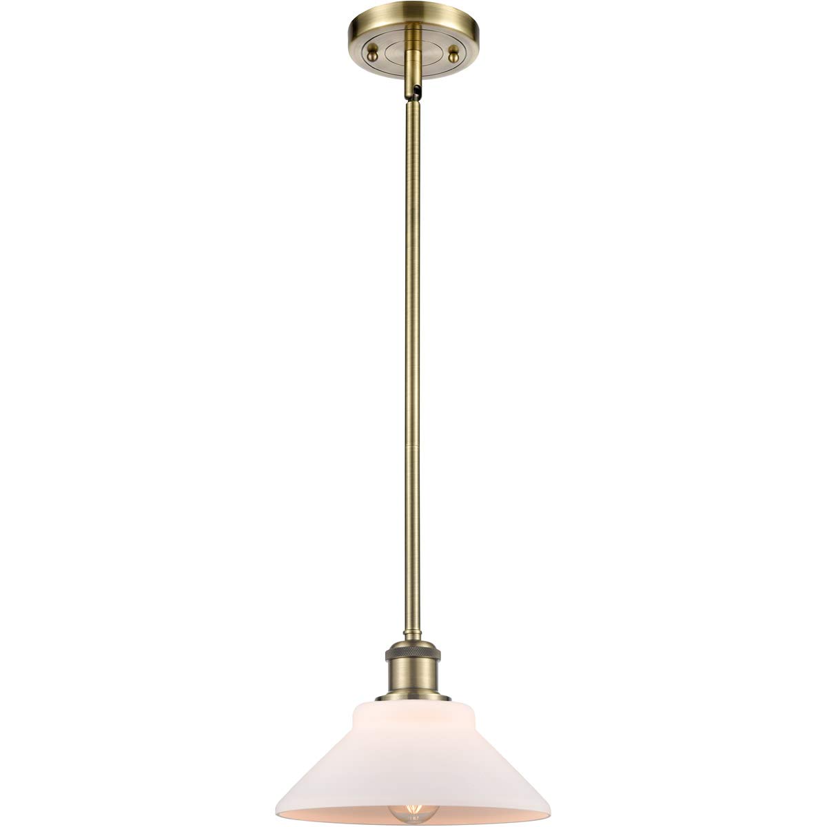 Innovations 516-1S-AB-G131-LED Mini Pendant Light - Modern LED Lighting Fixture for Kitchen Island, Dining Room & Bedroom - Ballston Collection
